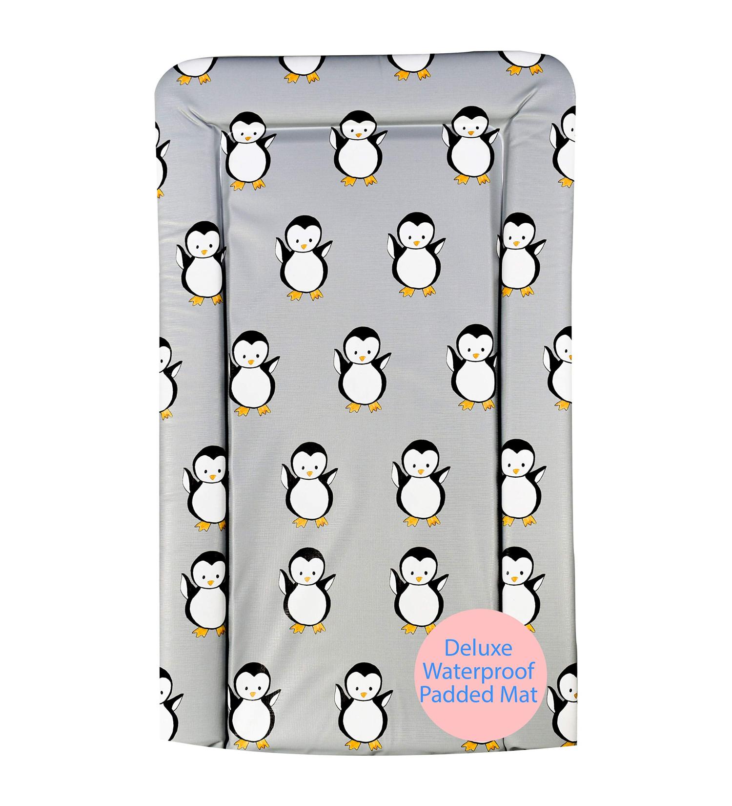 Callowesse Baby Changing Mat 79x47cm - Waterproof, Portable & Foldable - Grey Penguin Design - Buy Online on SooperMarket.com