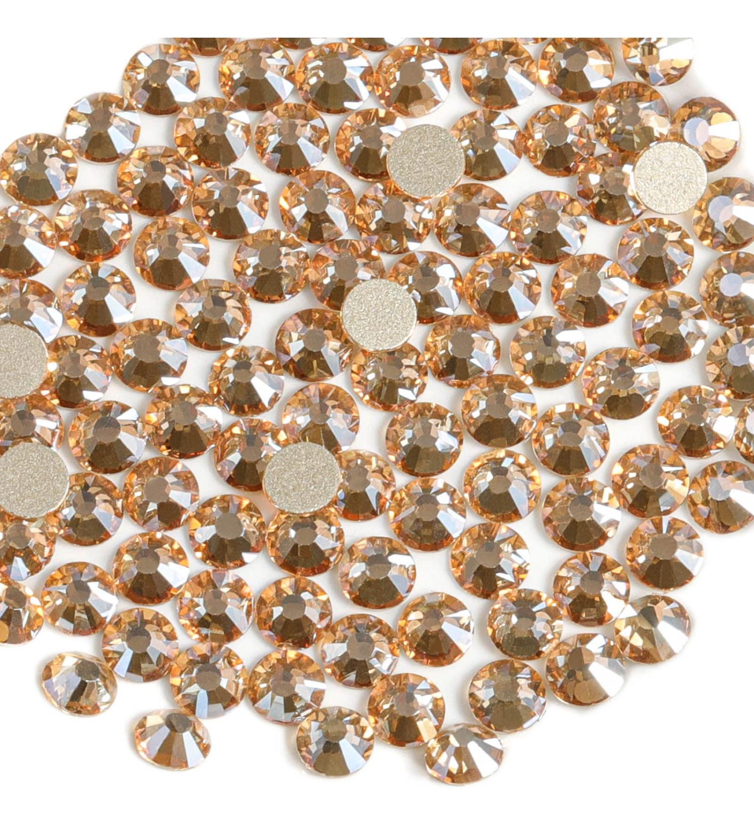 Beadsland 1440 Flat Back Rhinestones - Golden Champagne SS16 (3.8-4.0mm) Nail Crystals for Stunning Nail Art - Buy Online on SooperMarket.com