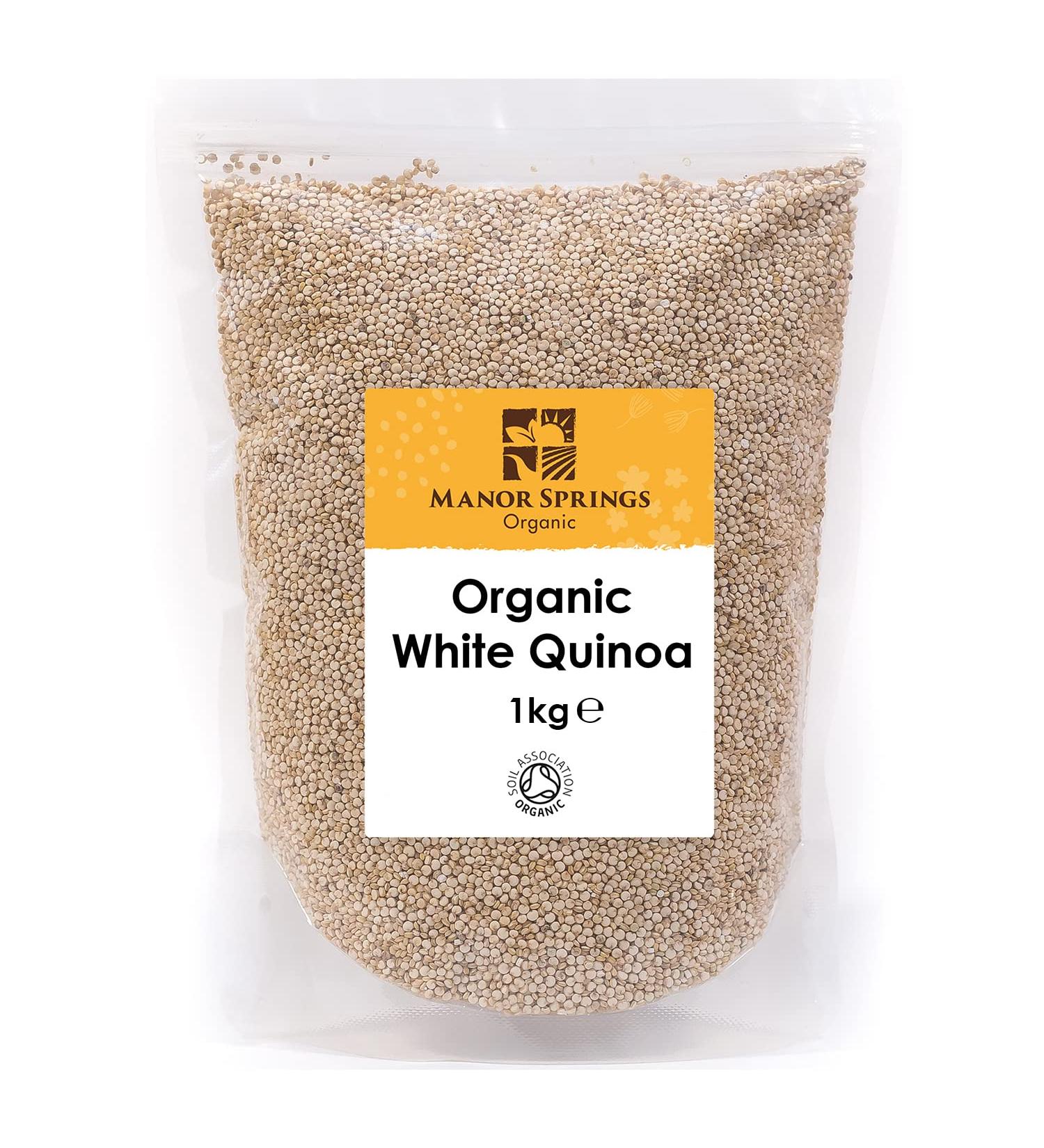 Organic White Quinoa 1kg by Manor Springs Organic - Buy Online on SooperMarket.com