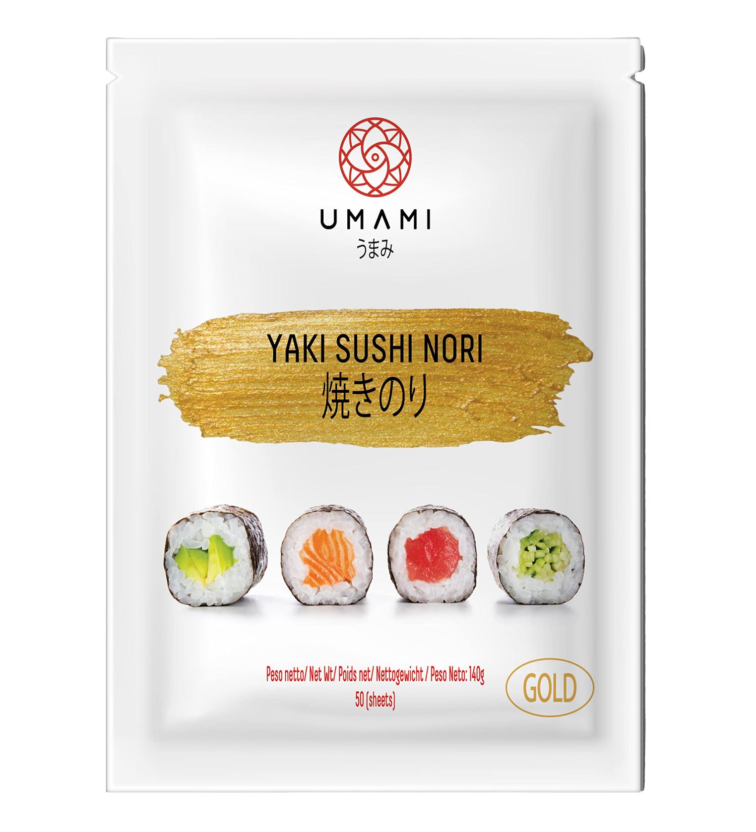Umami Seaweed Nori Gold Quality for Sushi - 50 Sheets (140g) - Buy Online on SooperMarket.com