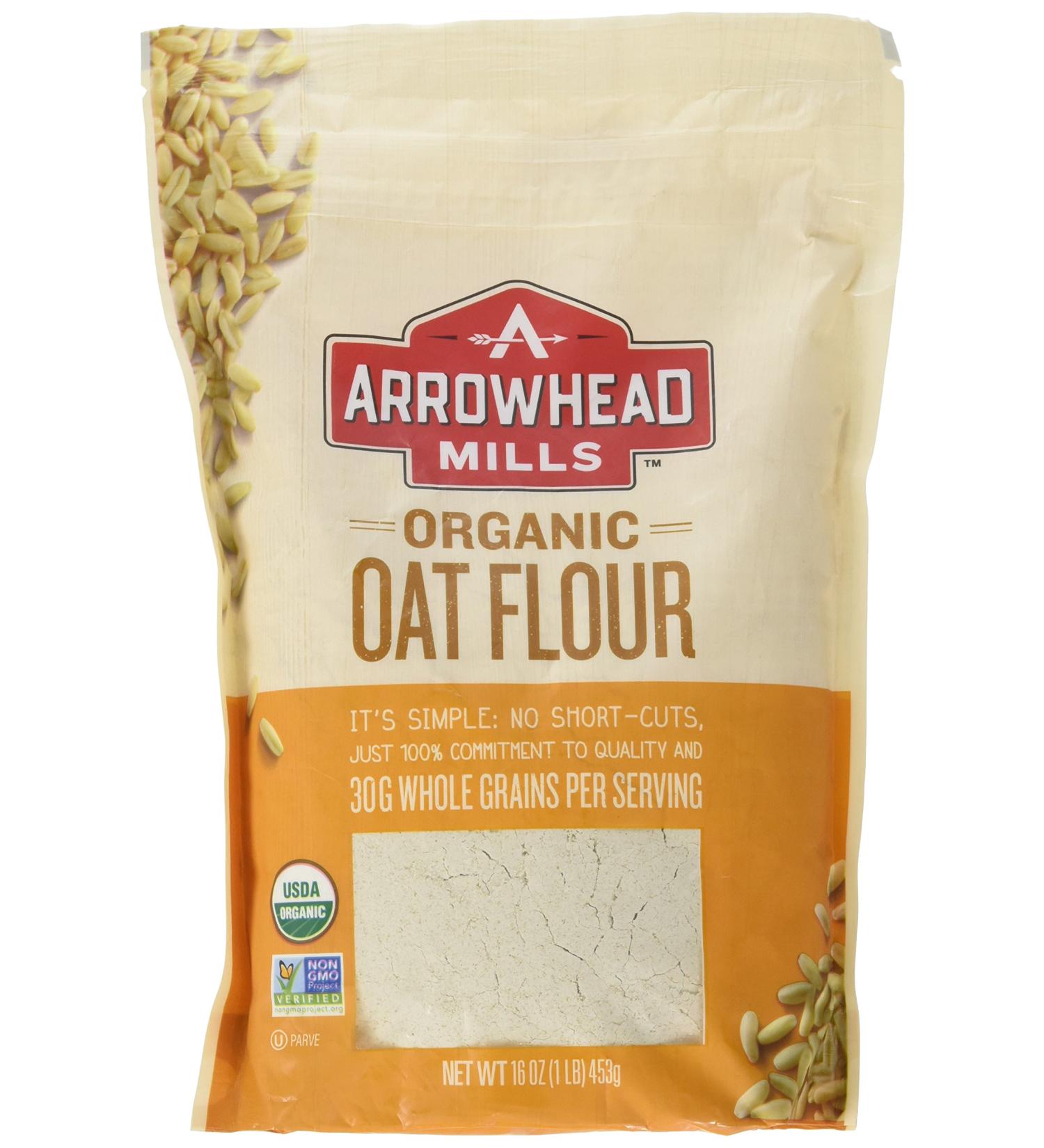 Arrowhead Mills Organic Oat Flour Wheat 1 lb - Premium Quality, Gluten-Free Option - Buy Online on SooperMarket.com