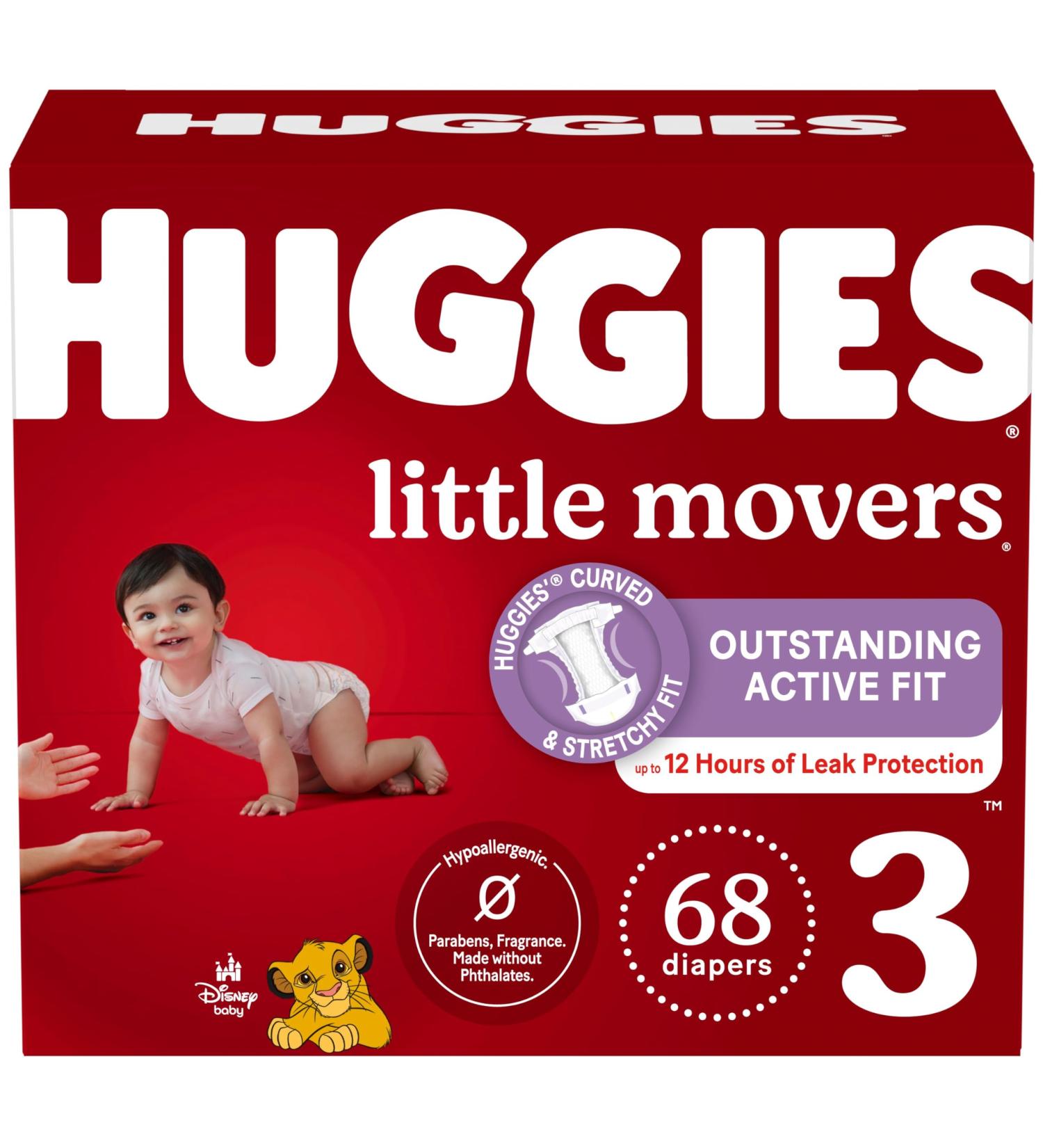 Huggies Little Movers Baby Diapers Size 3 Giga Pack 68ct Size 3 ( 68 Count) - Buy Online on SooperMarket.com
