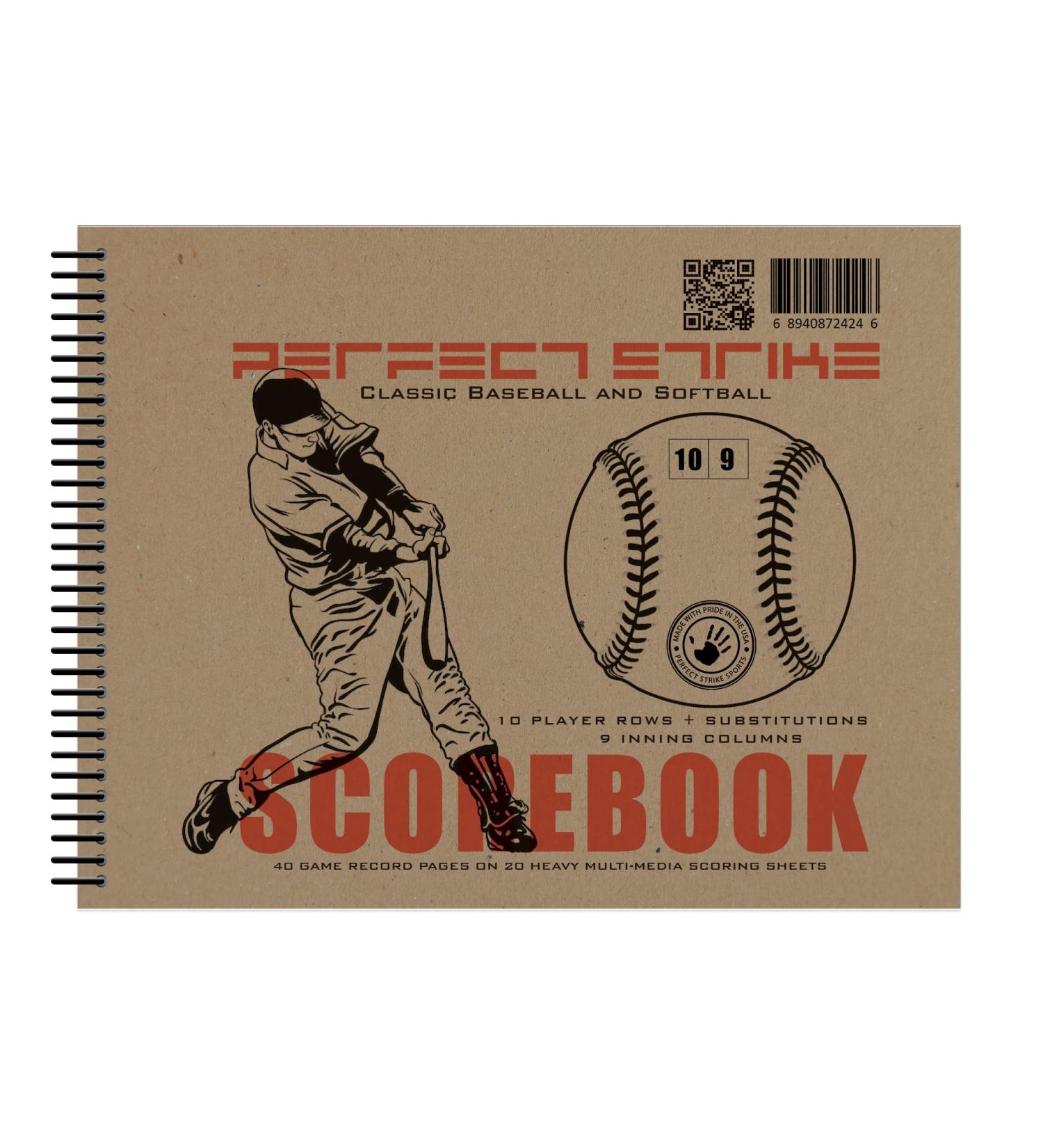 Perfect Strike Baseball Scorebook with Rules and Scoring Instructions - Heavy-Duty for Baseball & Softball - Buy Online on SooperMarket.com