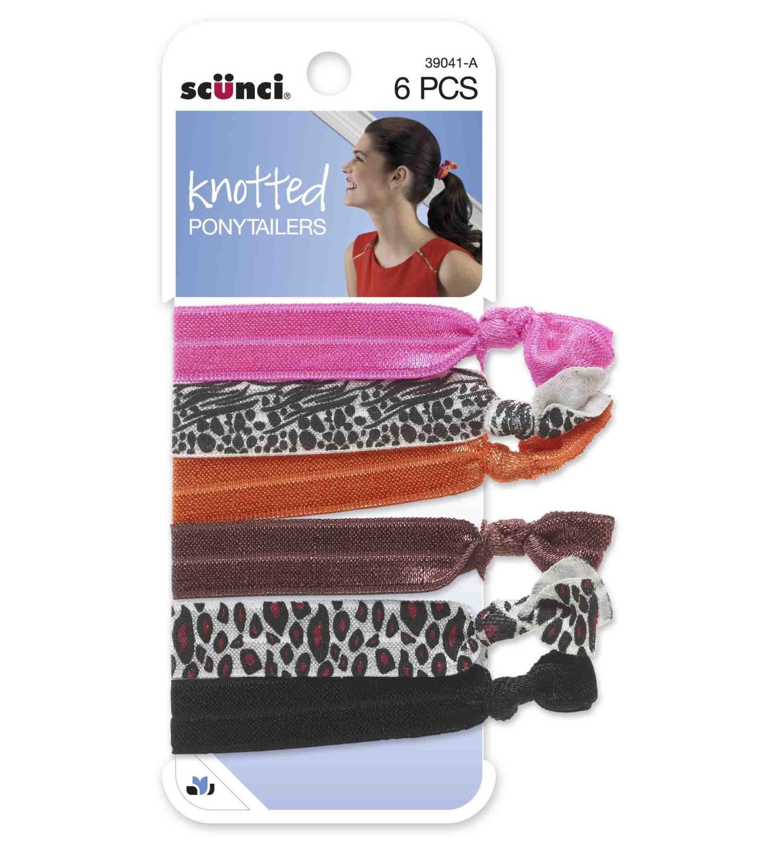 Scunci 3904103A048 Lady Knot Ponytailers Pack 6 Count
