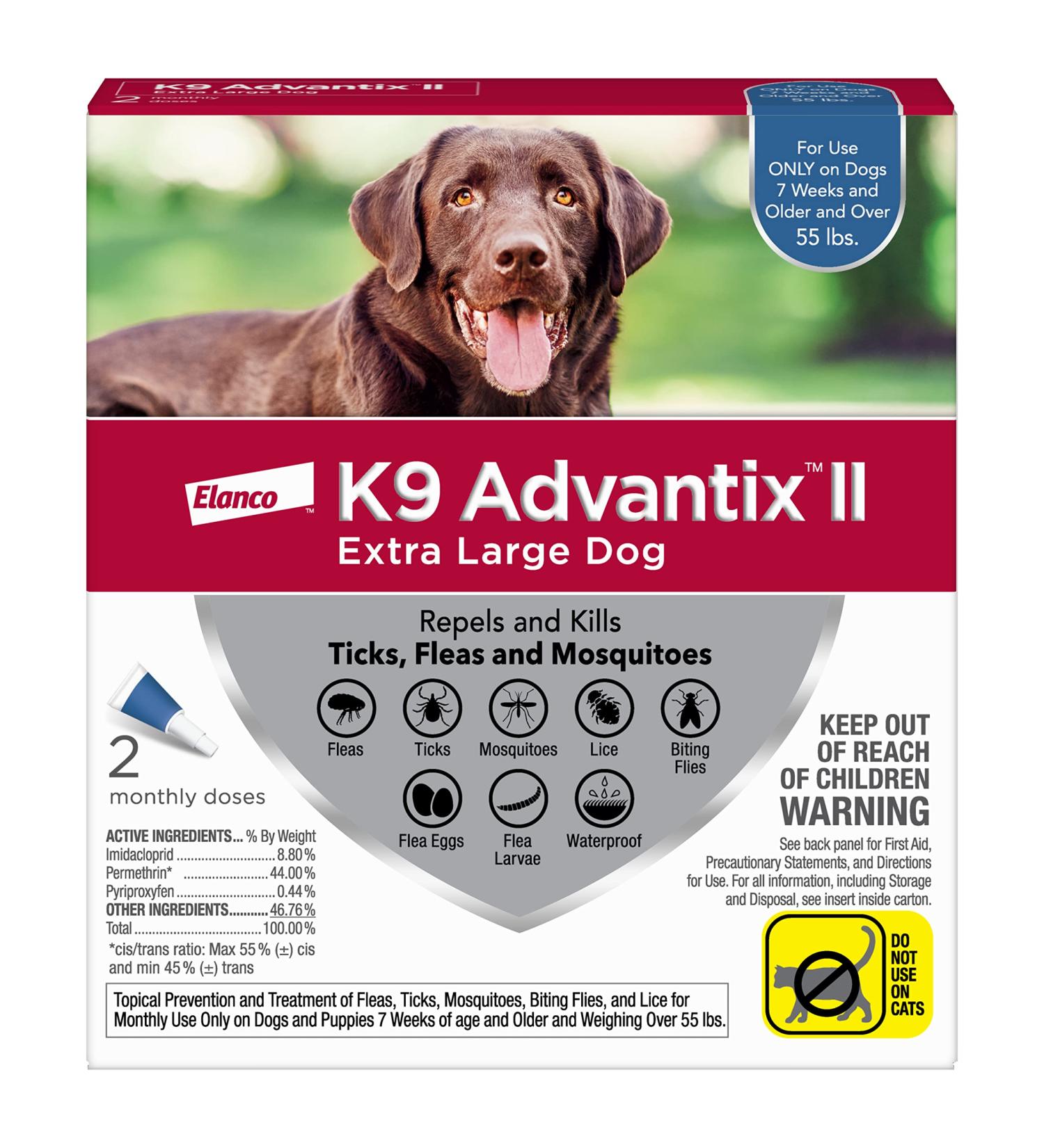 K9 Advantix II for Extra-Large Dogs Over 55lbs - 2 Count Pack - Buy Online on SooperMarket.com
