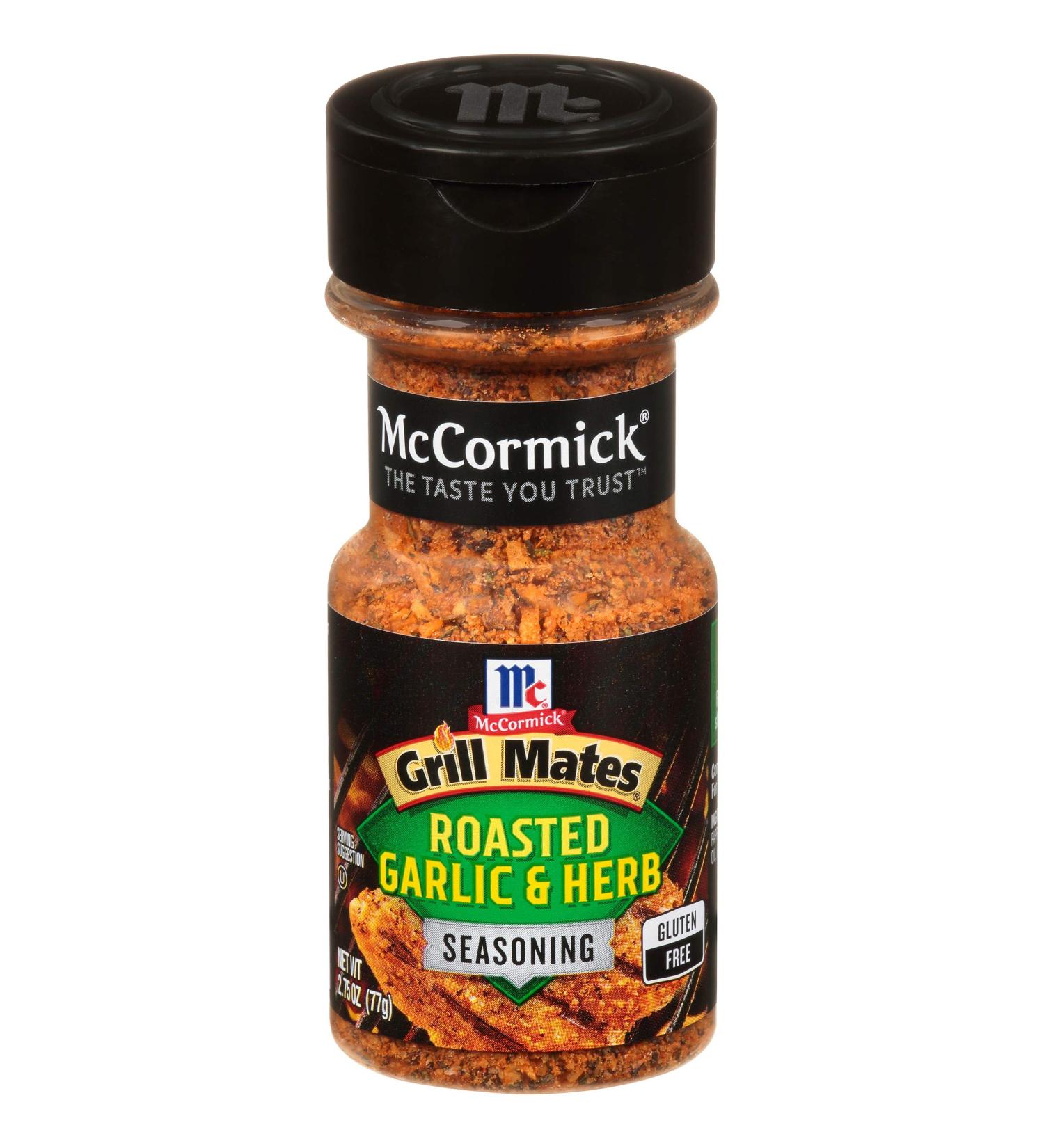 McCormick Grill Mates Roasted Garlic & Herb Seasoning - 2.75 Oz | Flavorful Grilling Essential - Buy Online on SooperMarket.com