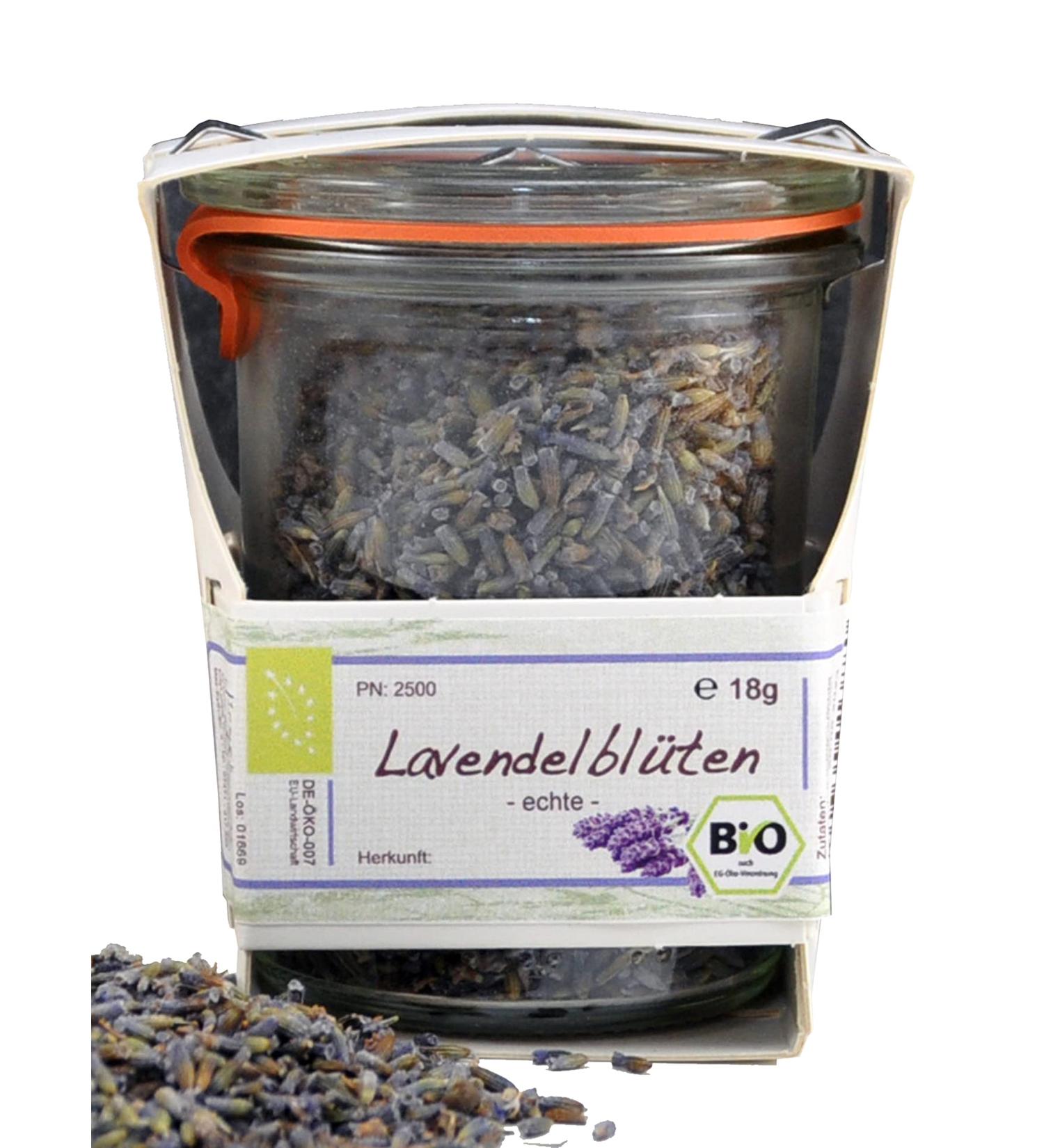 Dried Organic Lavender Flowers in Glass | Premium Aroma-Intensive Small Tea Gift | Eco-Friendly & Plastic-Free Packaging - Buy Online on SooperMarket.com