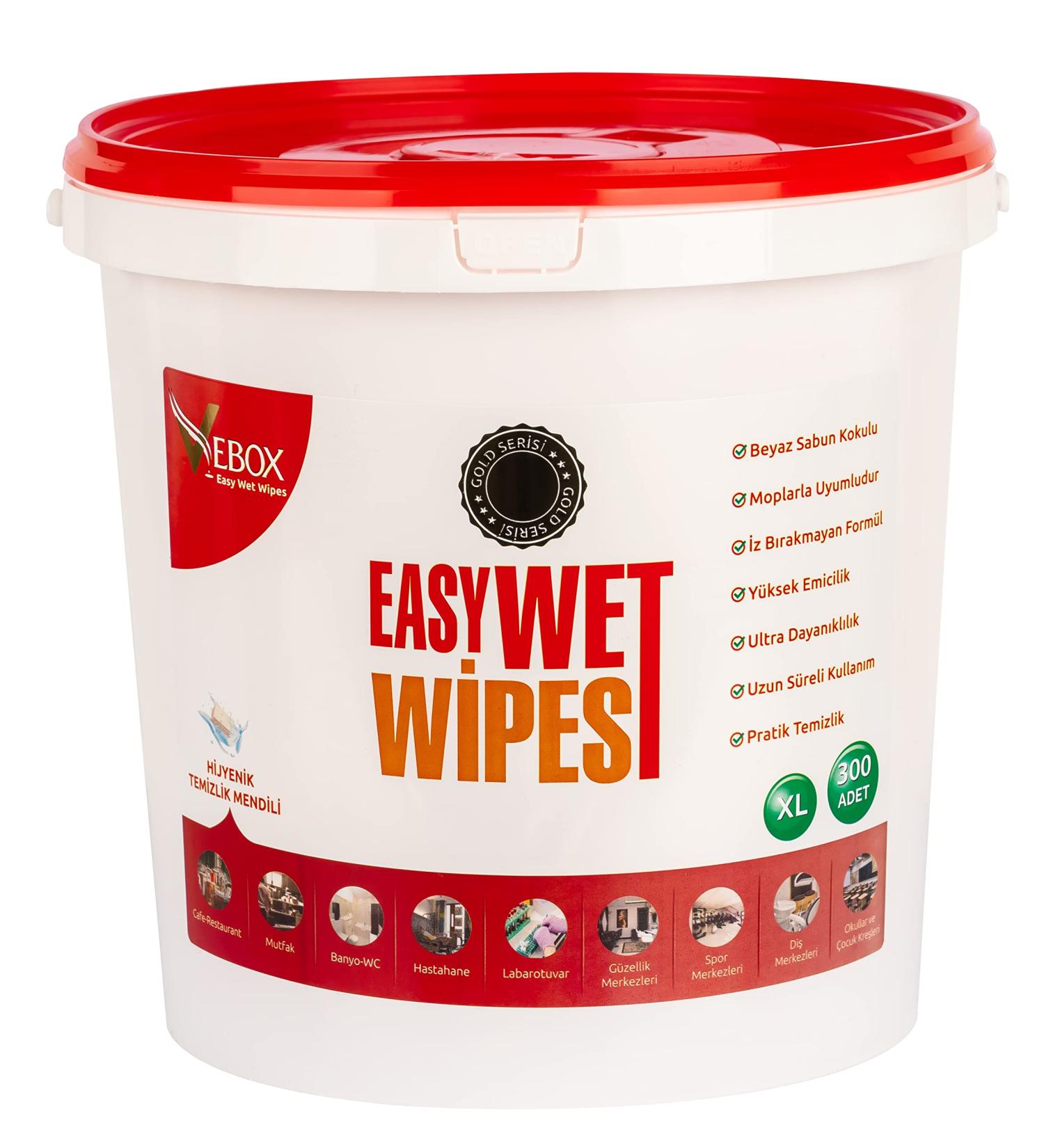 Vebox Easy Wet Wipes - 300 Pieces of Hygiene Wet Wipes | Gold Collection for All Skin Types - International Shipping Available - Buy Online on SooperMarket.com
