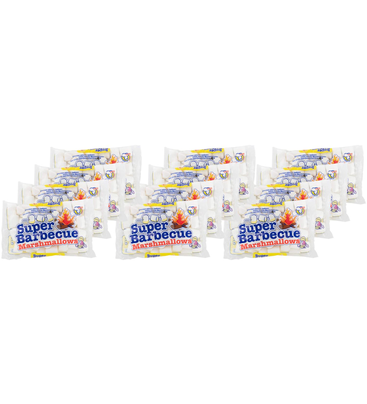 Buy Mr. Mallo Super Barbecue Marshmallows - Soft Candy for Grilling & Campfire | 12x300g | International Shipping Available - Buy Online on SooperMarket.com