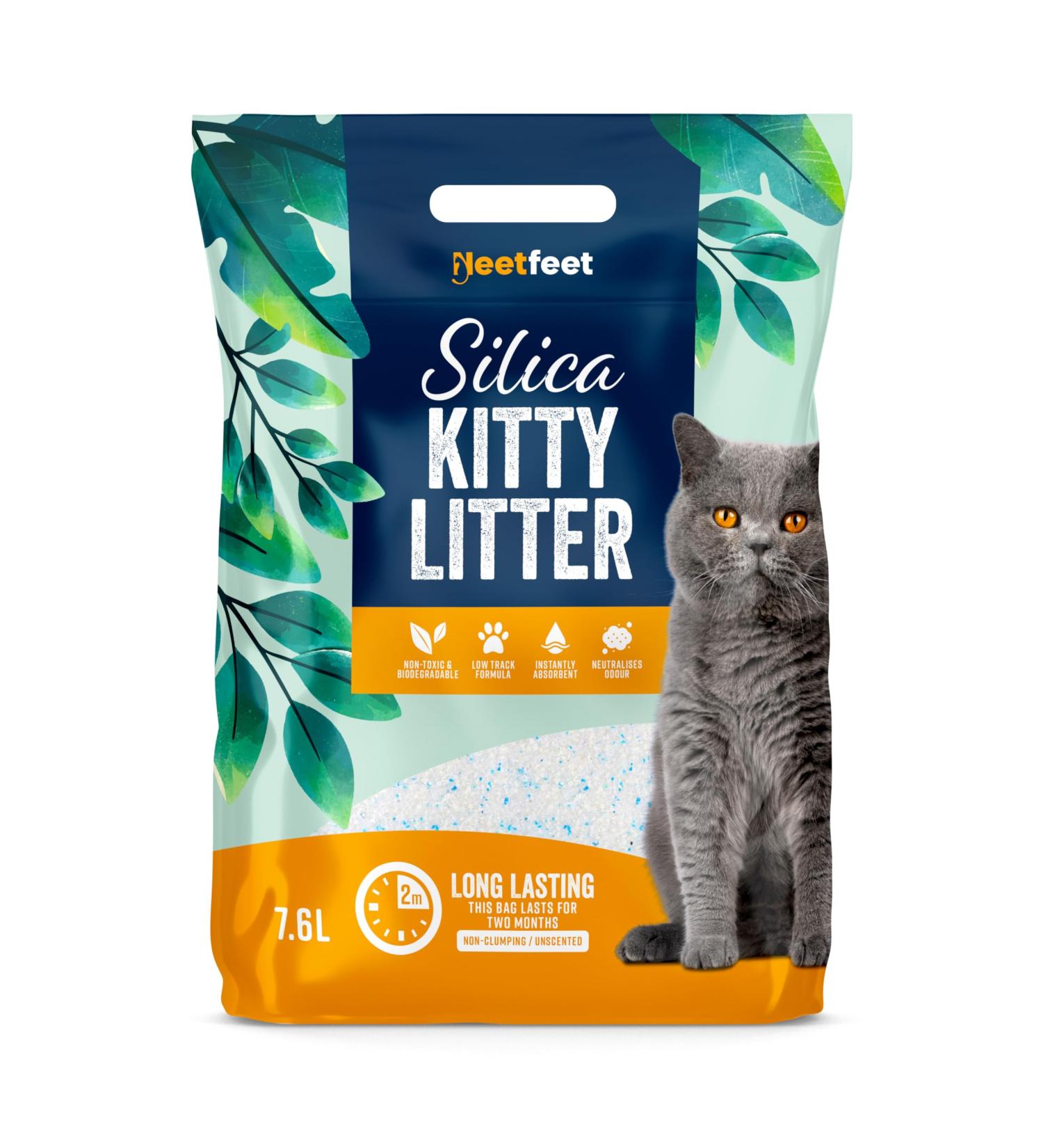 Natural Silica Cat Litter Crystals 7.6L - Ultra Absorbent & Odour Control | Dust-Free, Hygienic & Biodegradable | 2-Month Supply - Buy Online on SooperMarket.com
