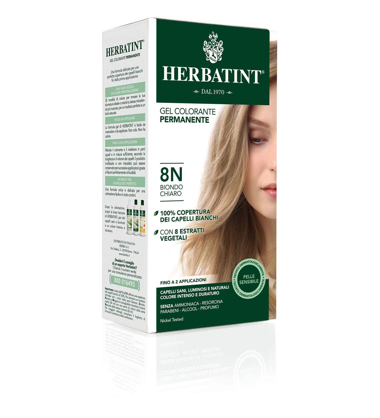 Herbatint 8N Light Blonde Hair Dye - Natural & Vegan Formula - Buy Online on SooperMarket.com