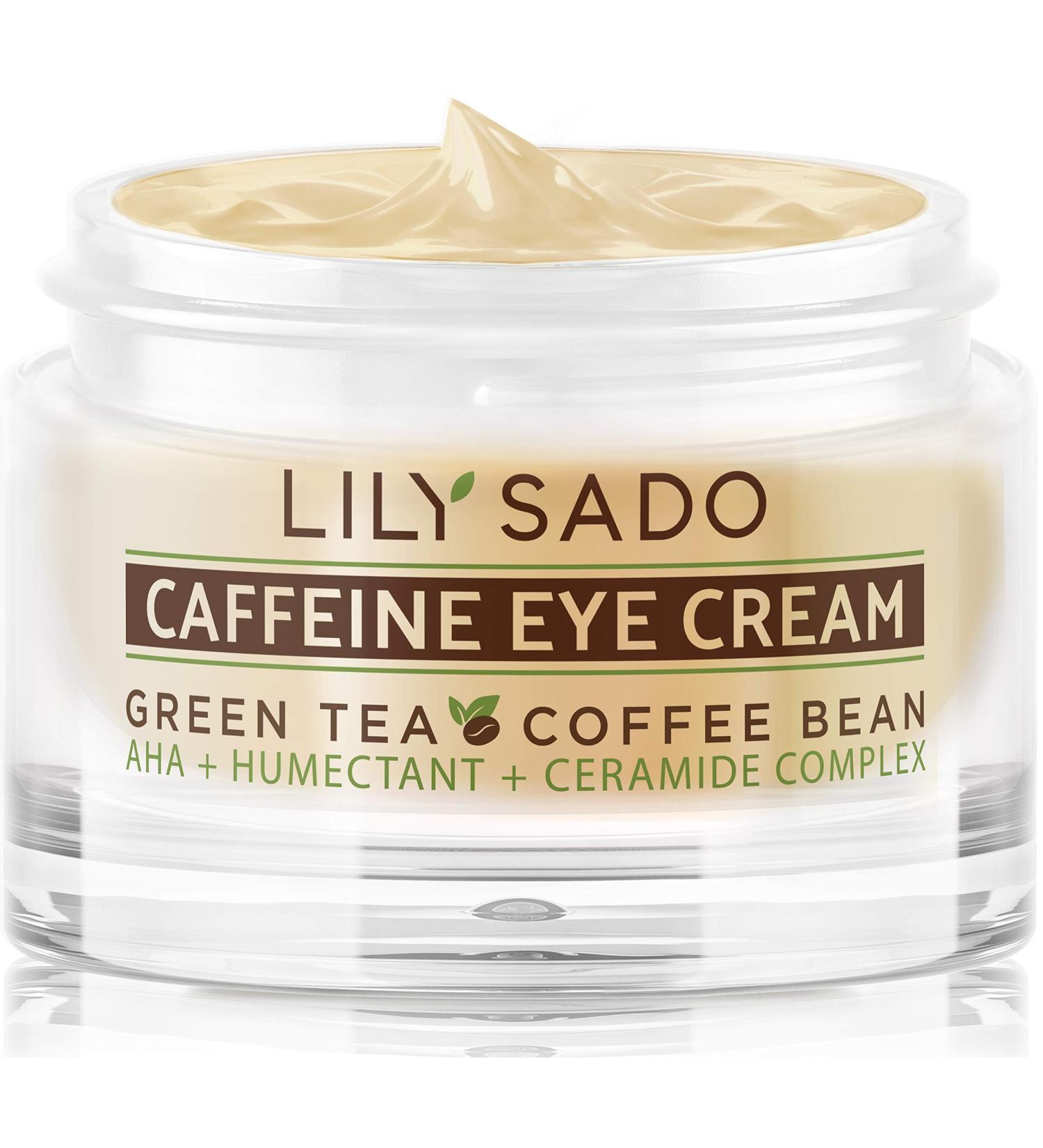 LILY SADO Tea+C Coffee & Matcha Caffeine Eye Cream 1 oz - Anti-Aging Vegan Repair Moisturizer for Under-Eye Wrinkles, Puffiness, Dark Circles & Bags - Buy Online on SooperMarket.com