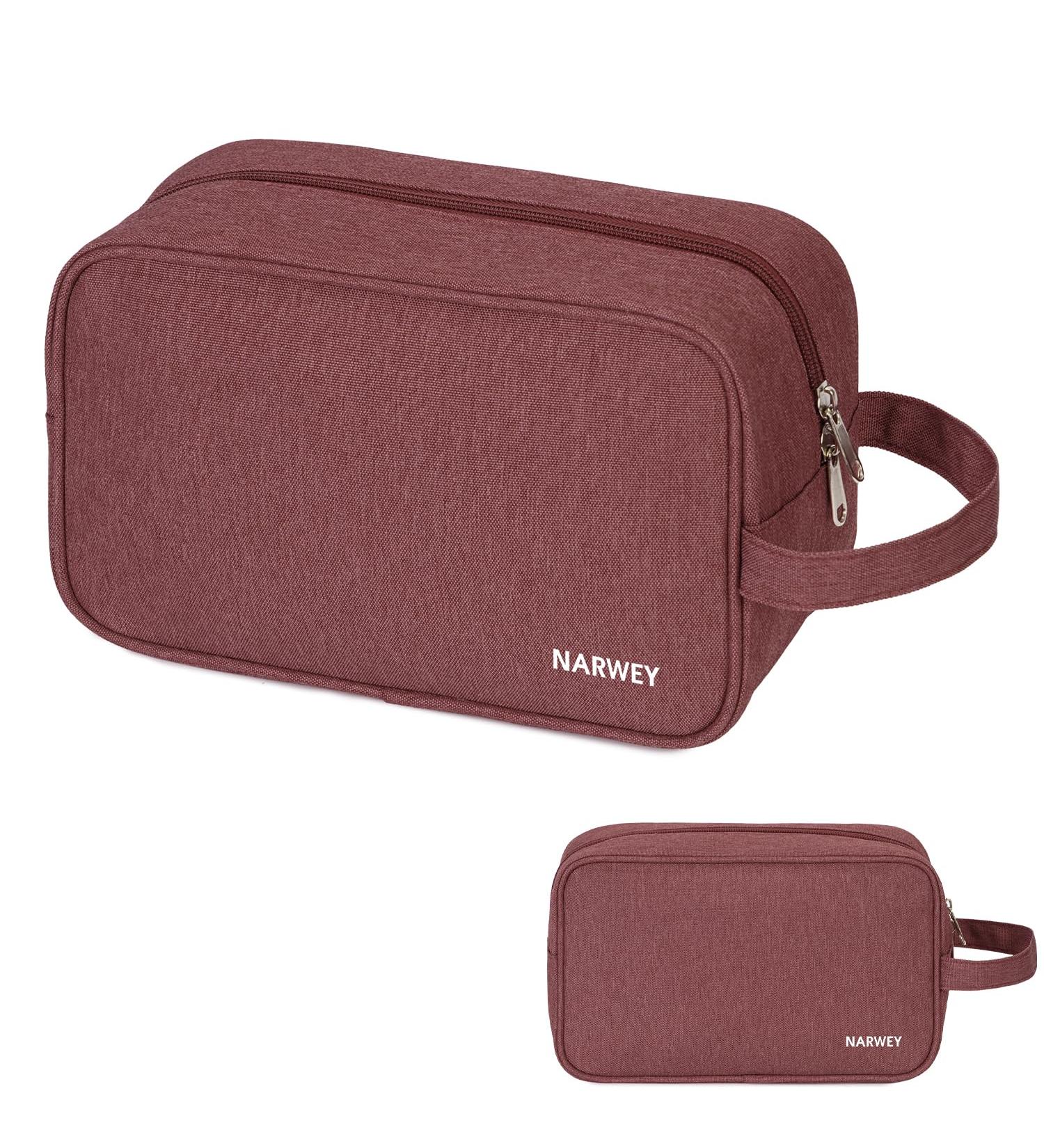 Travel Toiletry Wash Bag for Men and Women | Dopp Kit Shaving Bag | Jujube Red - Buy Online on SooperMarket.com