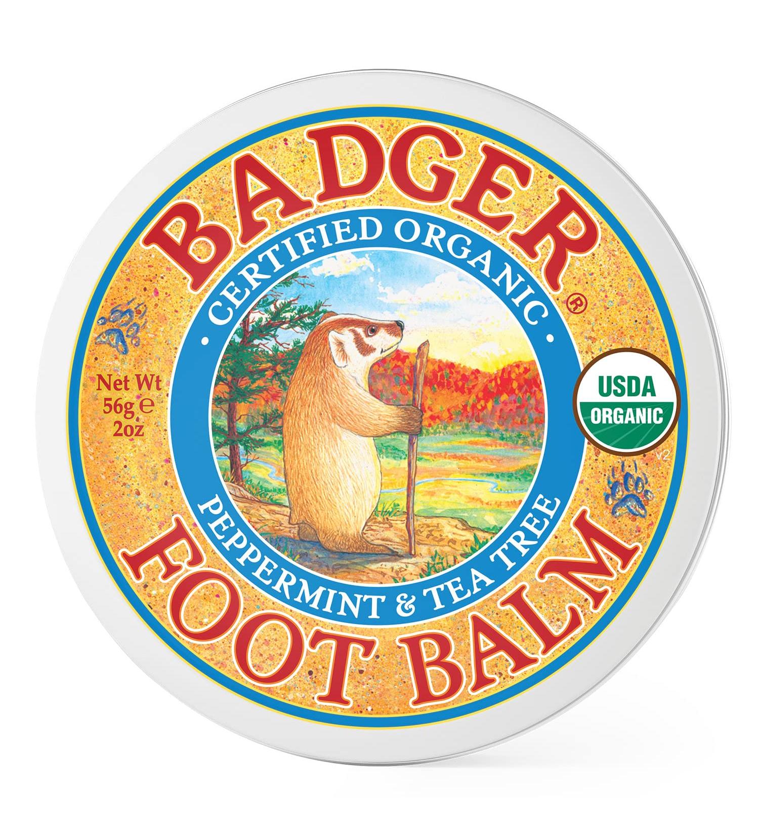 Badger Company Foot Balm - Peppermint & Tea Tree, 2 oz | Soothing Foot Care - Buy Online on SooperMarket.com