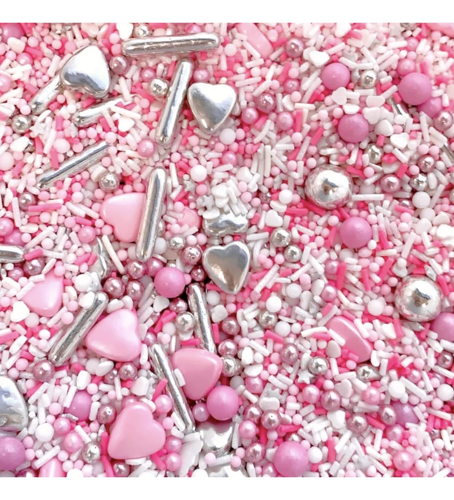 Mothers day sprinkles for cakes cupcake edible toppers sprinkle mix blend lilac purple pearls party decoration baking biscuits cake topper balls chocolate balls FIT FOR A PRINCESS