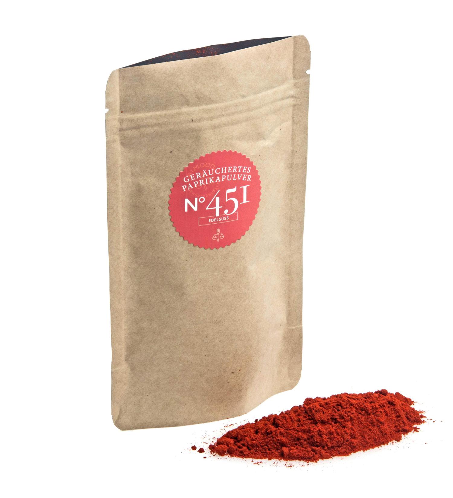 Rimoco N 451 Bio Smoked Paprika Powder - Sweet & Finely Ground | Organic Piment n de la Vera (Spain) | 1000g Kraft Paper Zip Bag | DE- KO-007 - Buy Online on SooperMarket.com