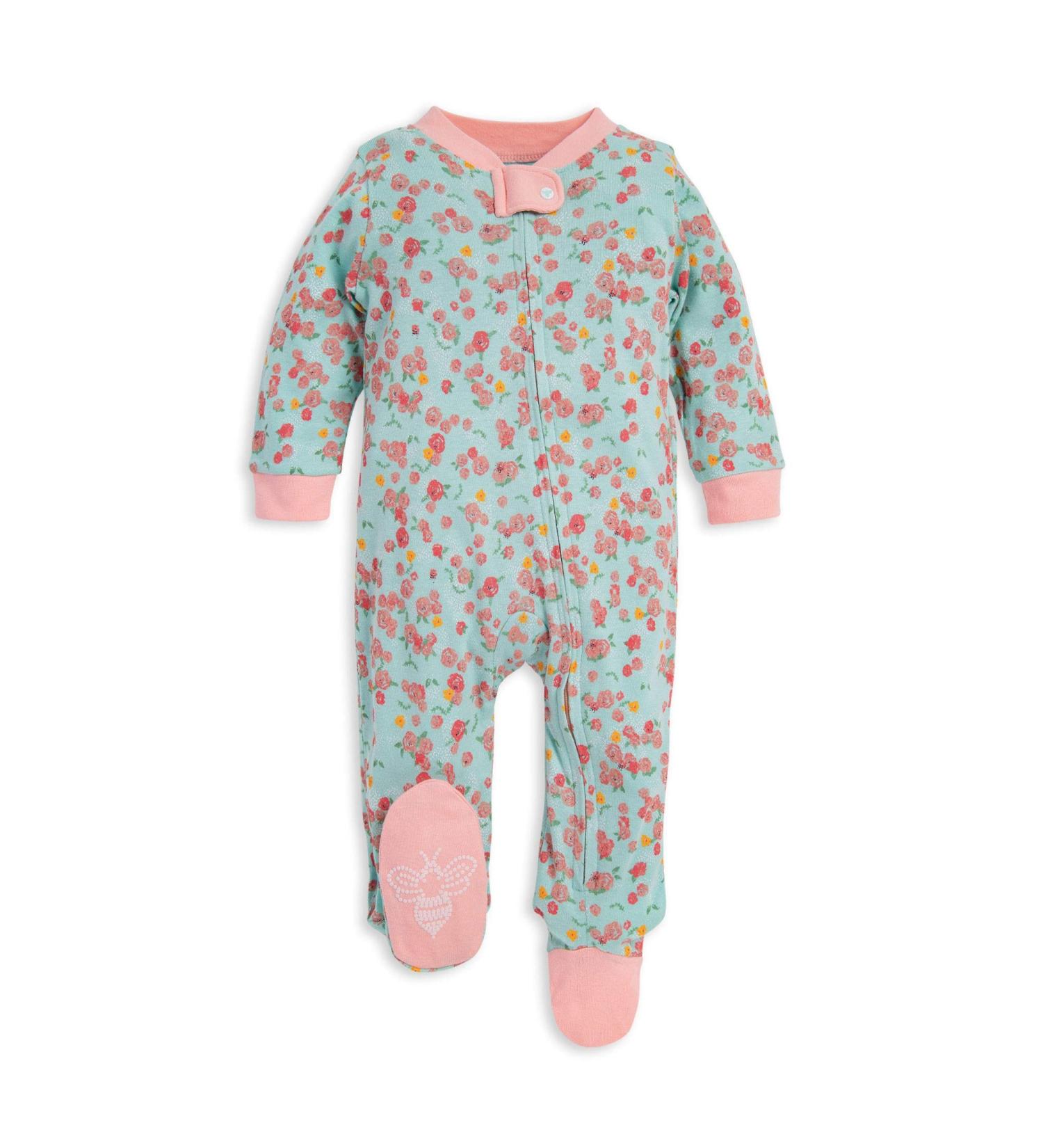 Burt's Bees Baby Sleep & Play Organic Romper-Jumpsuit Pj Zip Footie - Ditsy Floral Print - Buy Online on SooperMarket.com