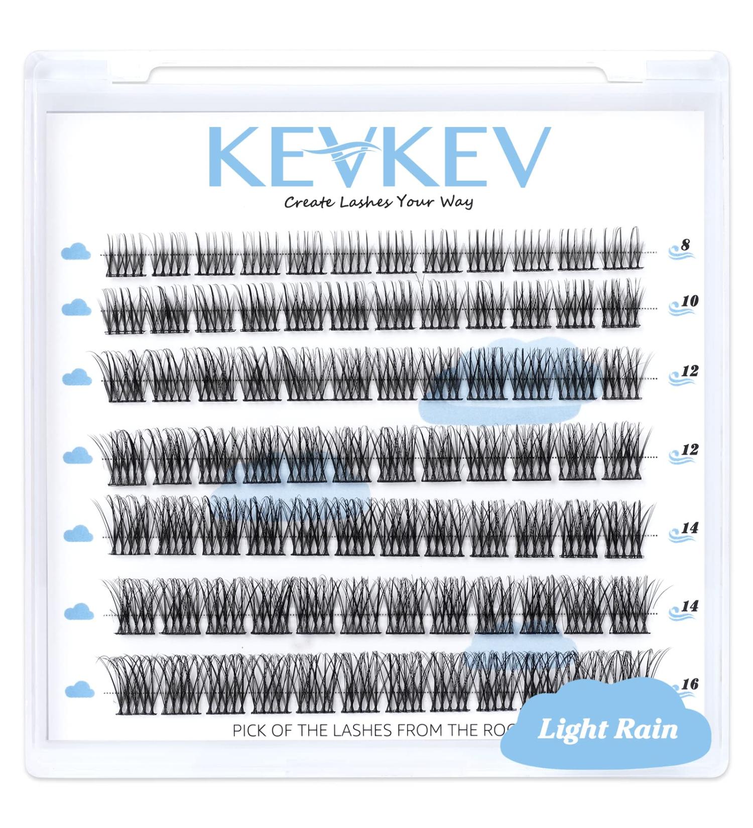 Lash Clusters 84 Pcs DIY Cluster Eyelash Extensions | Individual Soft & Comfortable C-Mix (8-16mm) Light Rain - Buy Online on SooperMarket.com
