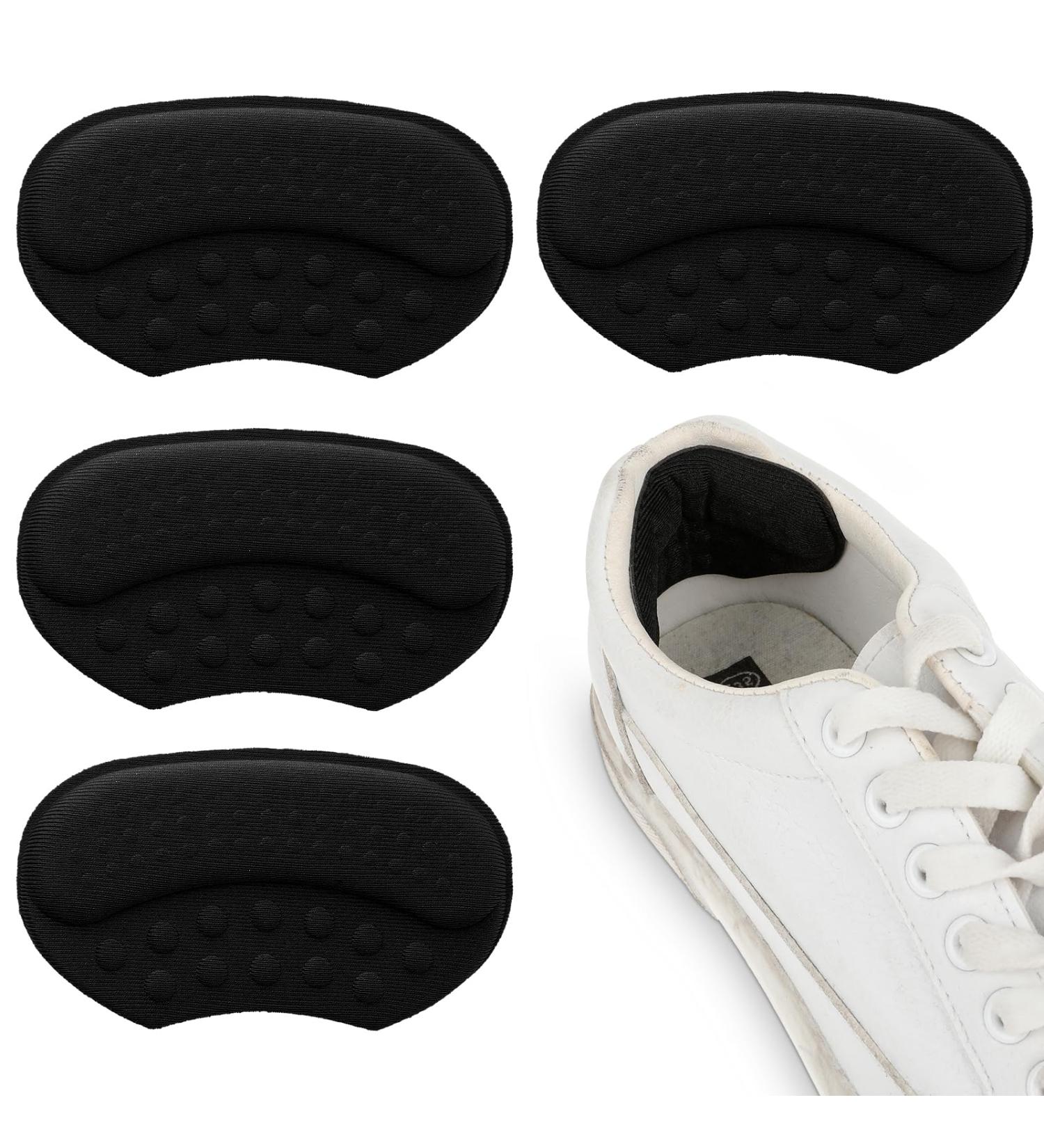 WLLHYF Heel Pads 2 Pairs - Self-Adhesive Shoe Repair and Anti-Slip Grips for Men and Women - Black - Buy Online on SooperMarket.com