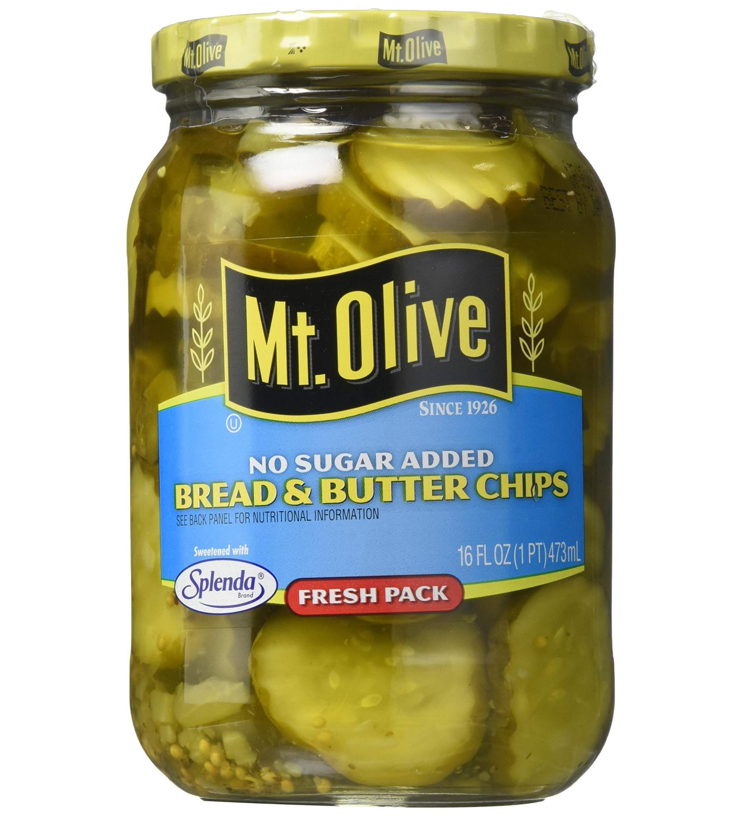 Mt. Olive Bread & Butter Chips No Sugar Added 16 oz - Pack of 3 - Buy Online on SooperMarket.com