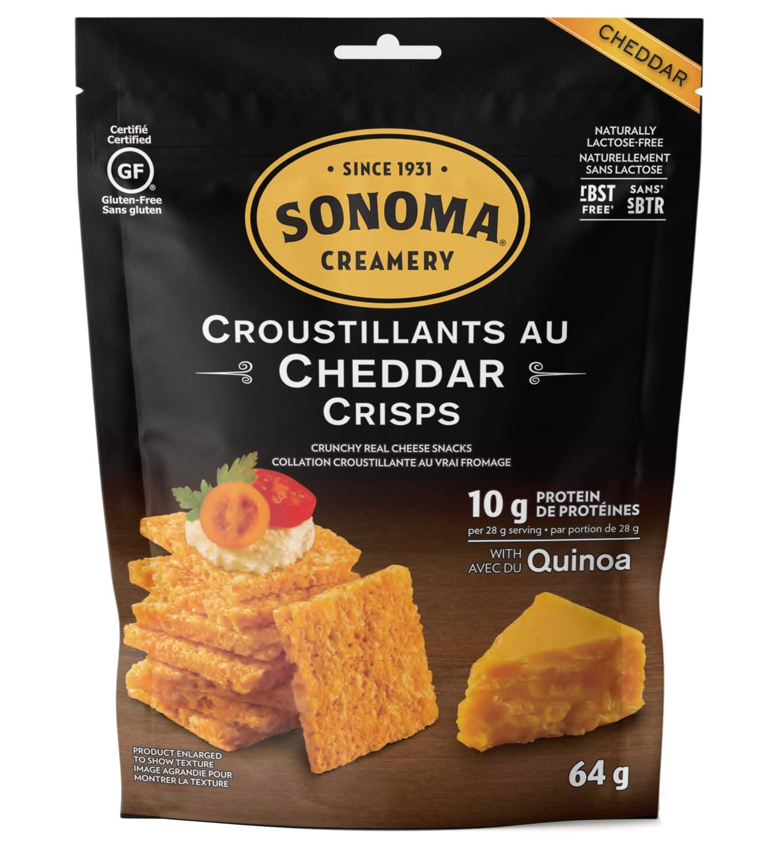 Sonoma Creamery Cheddar Cheese Crisps 12 Count of 64g 64 g (Pack of 12) - Buy Online on SooperMarket.com