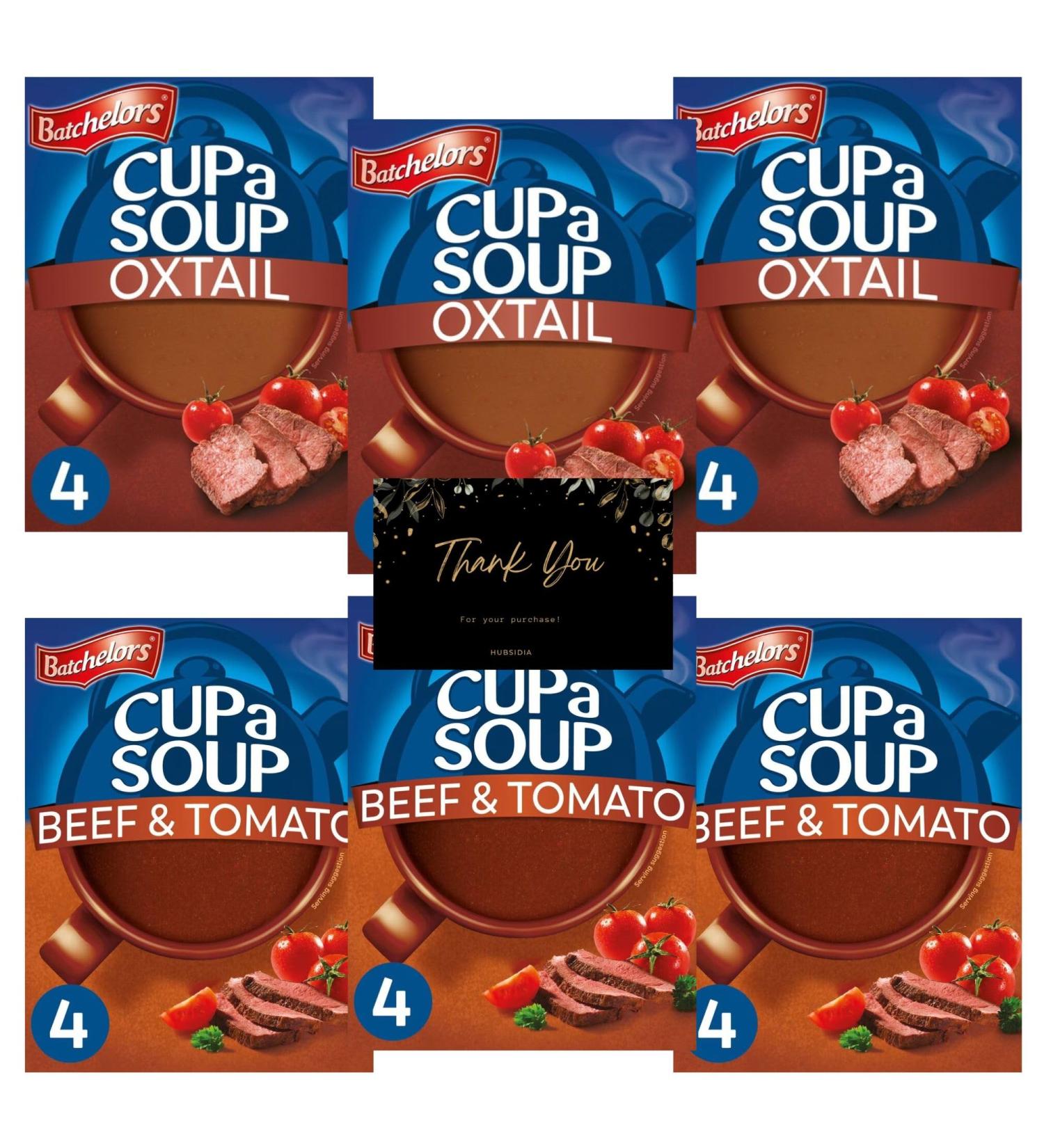 Cup A Soup Bundle with Oxtail Soup (12 Sachets) and Beef & Tomato Soup (12 Sachets) | 6 Packs / 24Sevings - Buy Online on SooperMarket.com
