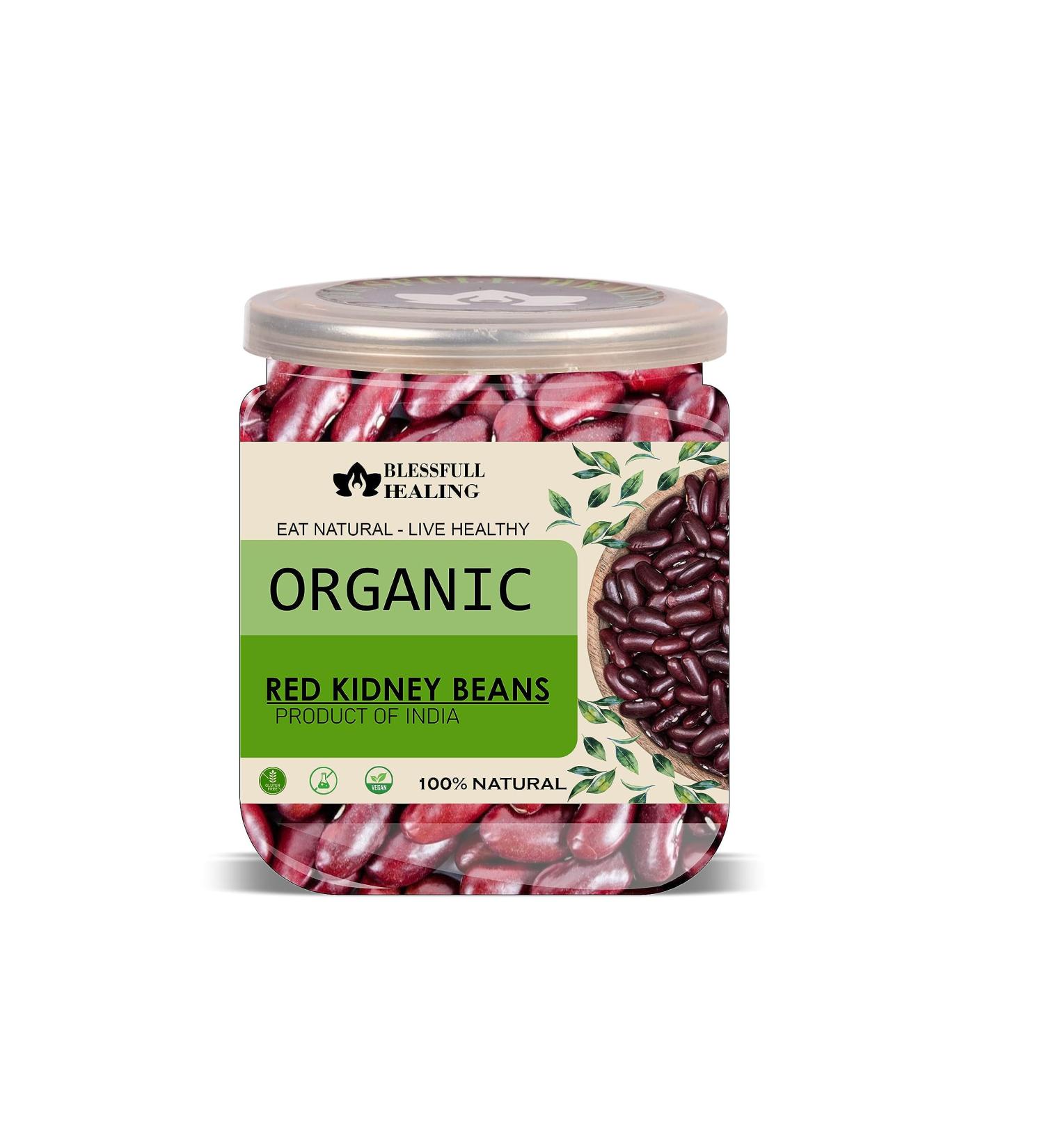 Blessfull Healing Organice RED Kidney Beans 1 lb (453 Gram) - Buy Online on SooperMarket.com
