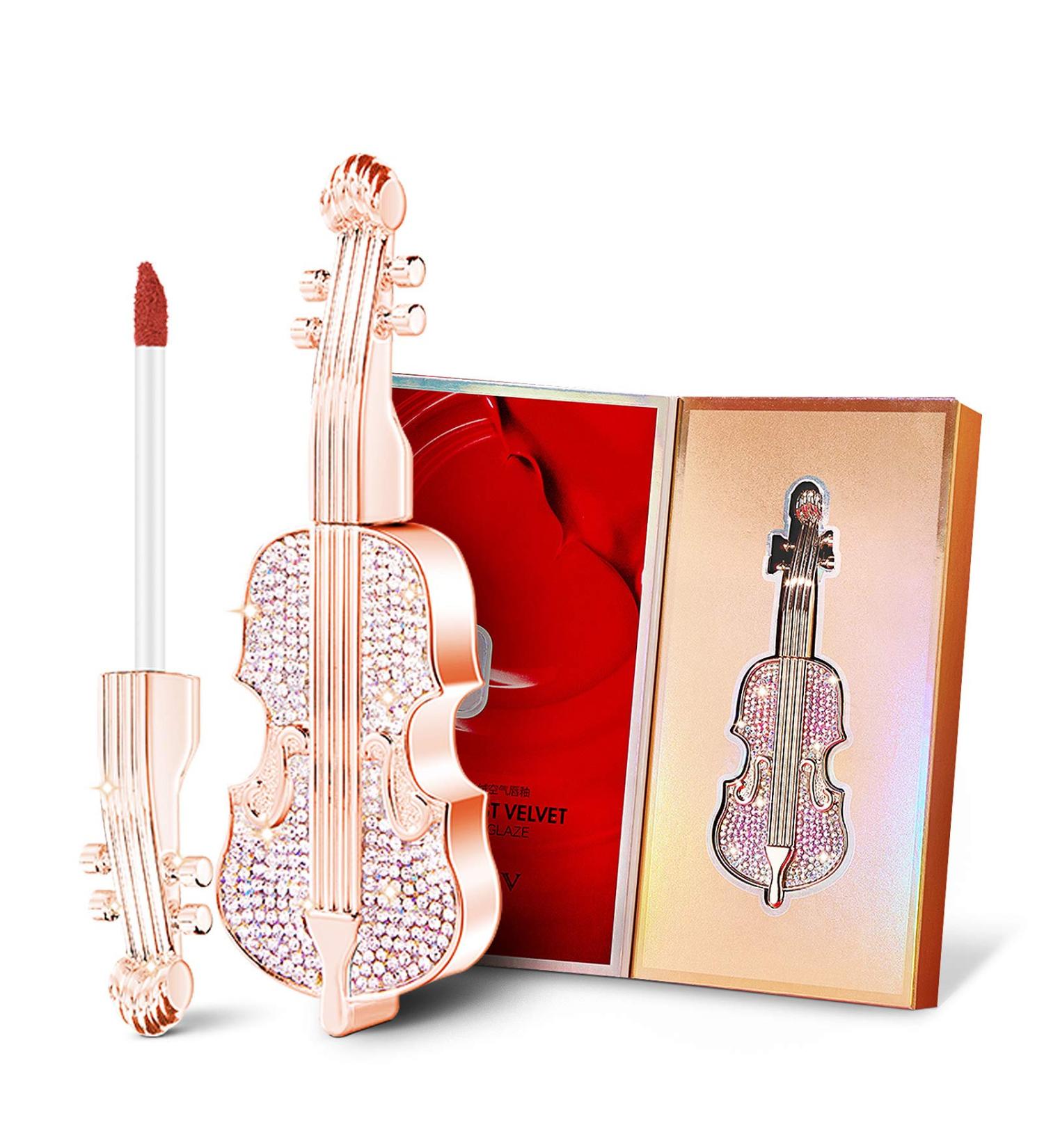 Gireatick Velvety Red Long Lasting Matte Lipstick Waterproof Mist Liquid Lipstick with Unique Violin Design & Gift Box - Buy Online on SooperMarket.com