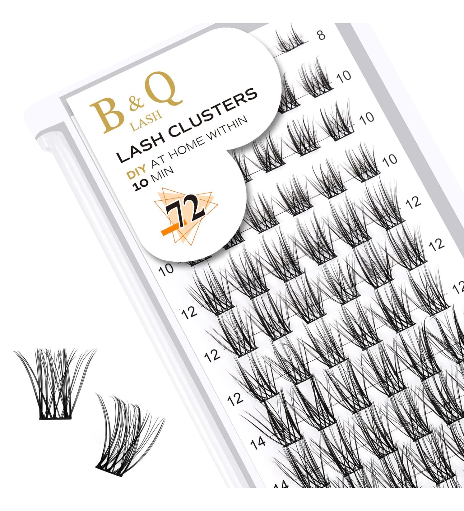 72 PCs DIY Individual Eyelashes for Beginners - Reusable Wispy & Fluffy Extensions (B03 D-12mm) - Perfect for At-Home Applications - Buy Online on SooperMarket.com