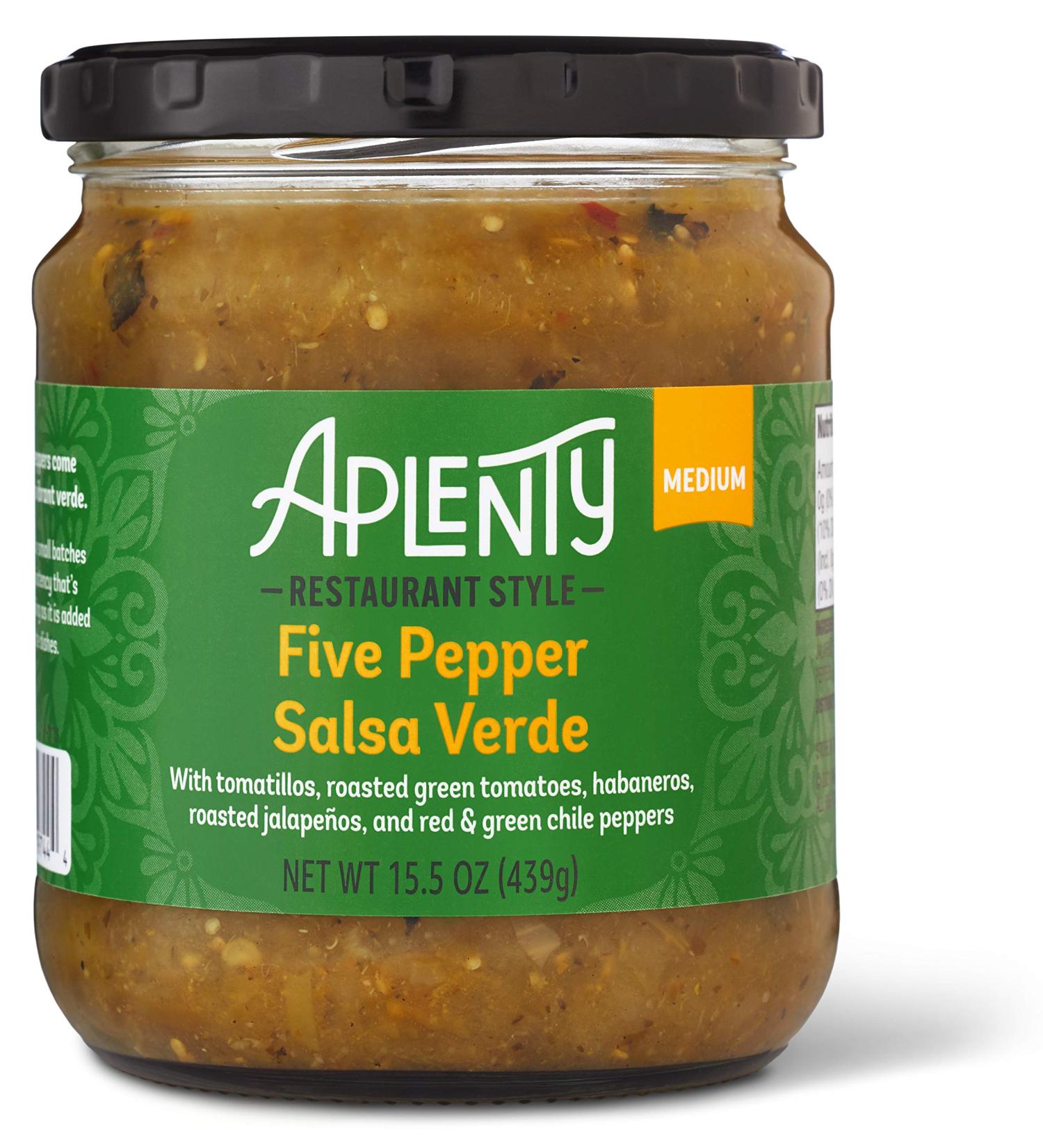 Amazon Brand Aplenty 5 Pepper Salsa Verde - Medium 15.5 oz - Buy Online on SooperMarket.com