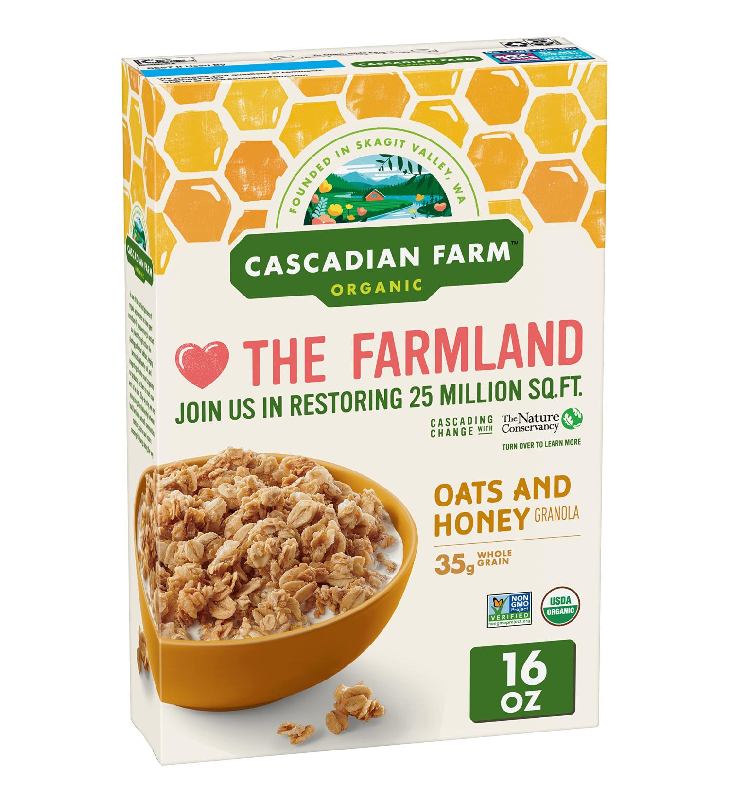 â€œCascadian Farm Organic Oats & Honey Granola Cereal 16 oz - Healthy Breakfastâ€‌ - Buy Online on SooperMarket.com