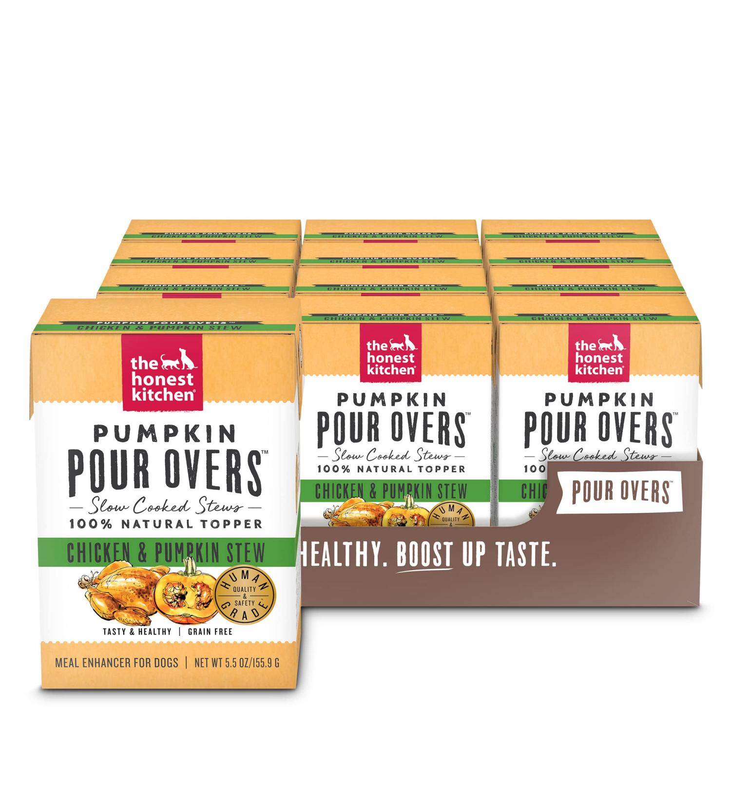 The Honest Kitchen Pumpkin Pour Overs Chicken & Pumpkin Stew Wet Dog Food Topper 5.5oz (12 Pack) - Buy Online on SooperMarket.com
