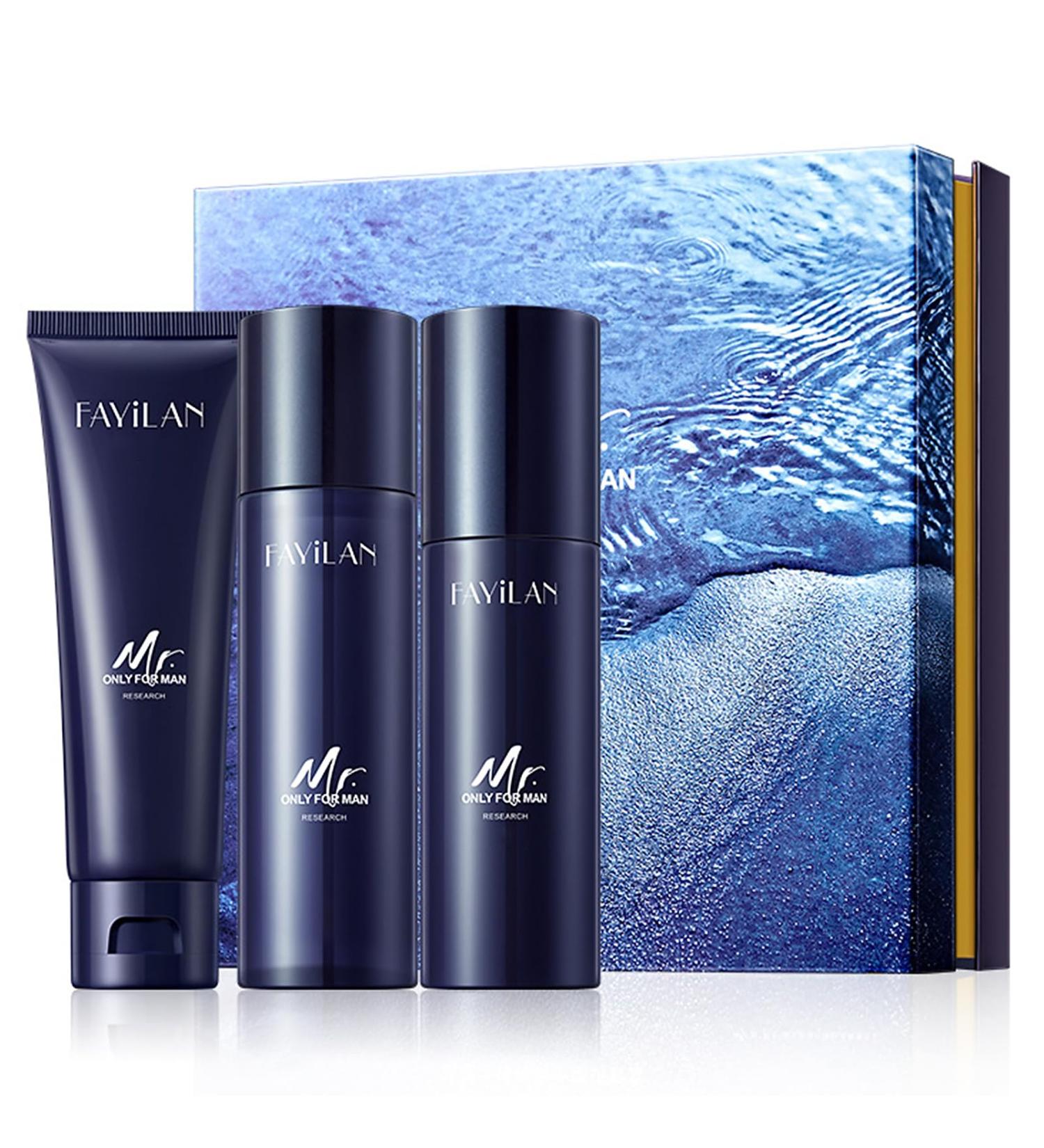 Skin Care Gift Set For Men - Cleanser Toner Moisturizing Lotion Face Care Set - Hydrates Moisturizes Oil Controls Deep Cleanses And Refines Pores Men's Gift Set For Valentine Birthday Christmas - Buy Online on SooperMarket.com