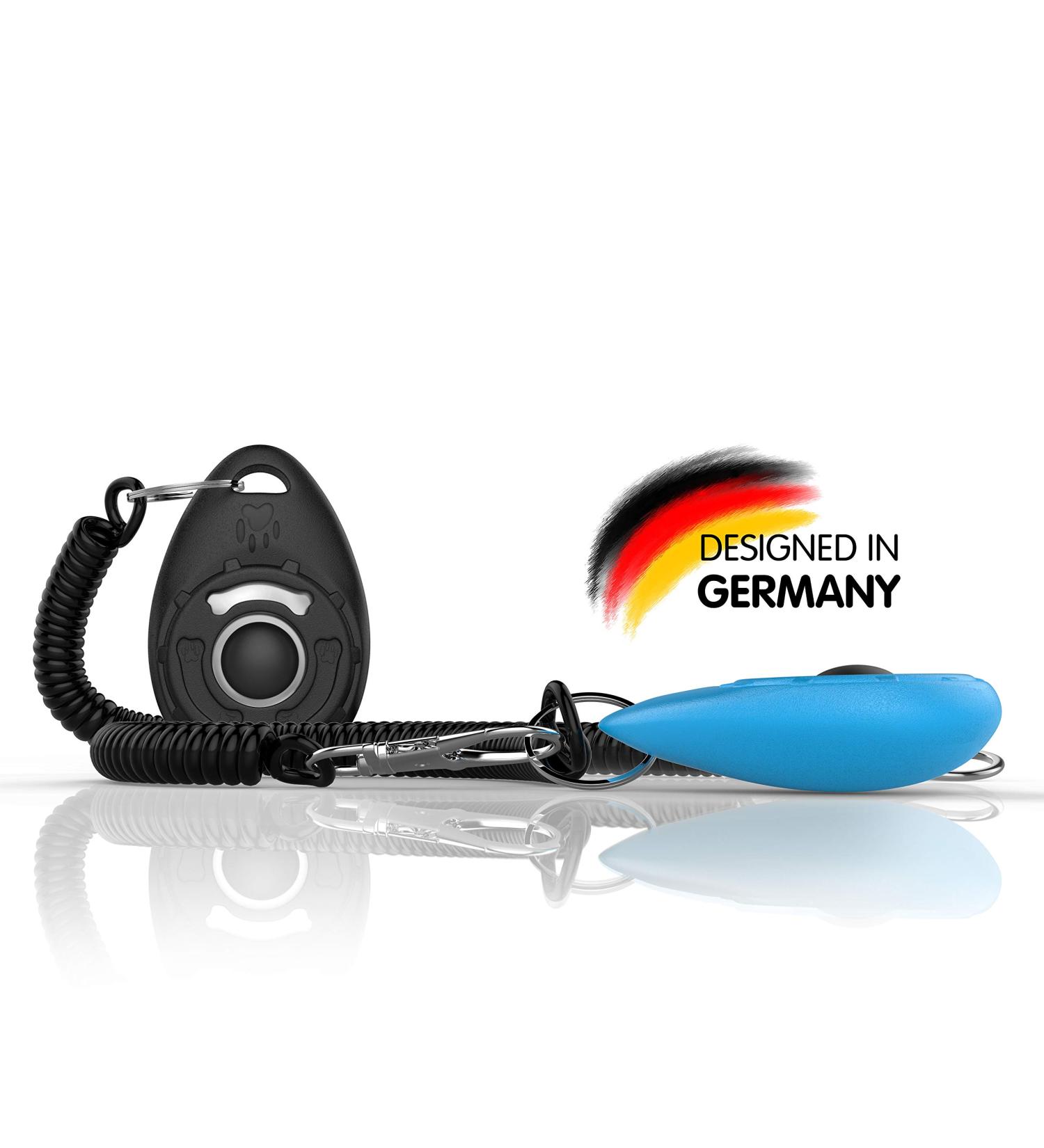 Truepets Dog Clicker Set - Flexible Hand Loop Clickers for Effective Dog Training - Clicker DOOG (Black/Blue) - Buy Online on SooperMarket.com