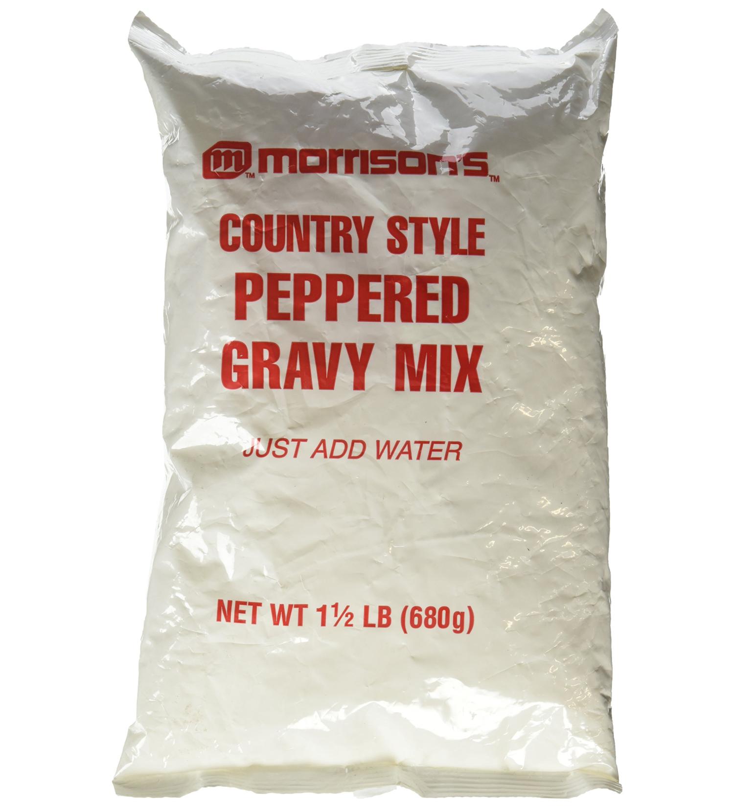 Morrison's Country Style Peppered Gravy Mix 1 1/2 Lb. Just Add Water - Large & Small Batch Instructions