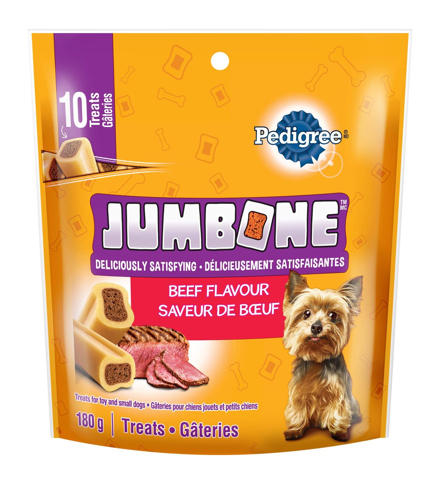PEDIGREE JUMBONE Adult Dog Treats for Mini Dogs - Beef 10ct 180g Mini 180 g (Pack of 1) - Buy Online on SooperMarket.com