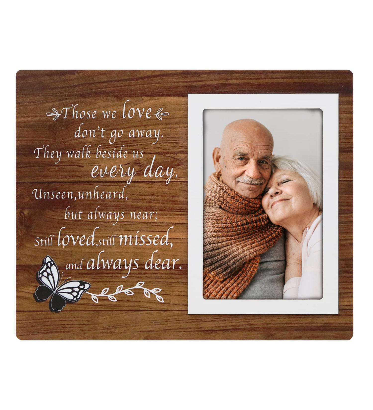 Memorial Picture Frame - Sympathy Gift for Loss of Loved One - Fits 6x4 Photo - Brown - Buy Online on SooperMarket.com