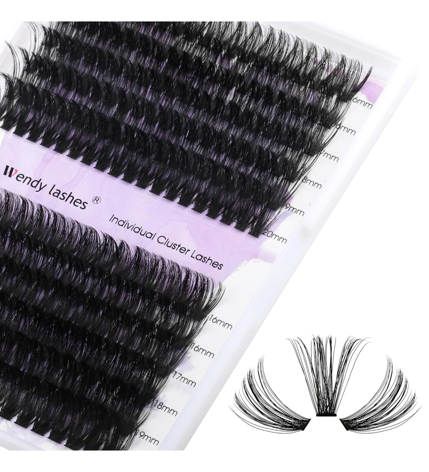 Buy Individual Eyelashes - 240 PCs DIY Cluster Eyelash Curl Mix 16-20mm for Extensions at Home - Buy Online on SooperMarket.com