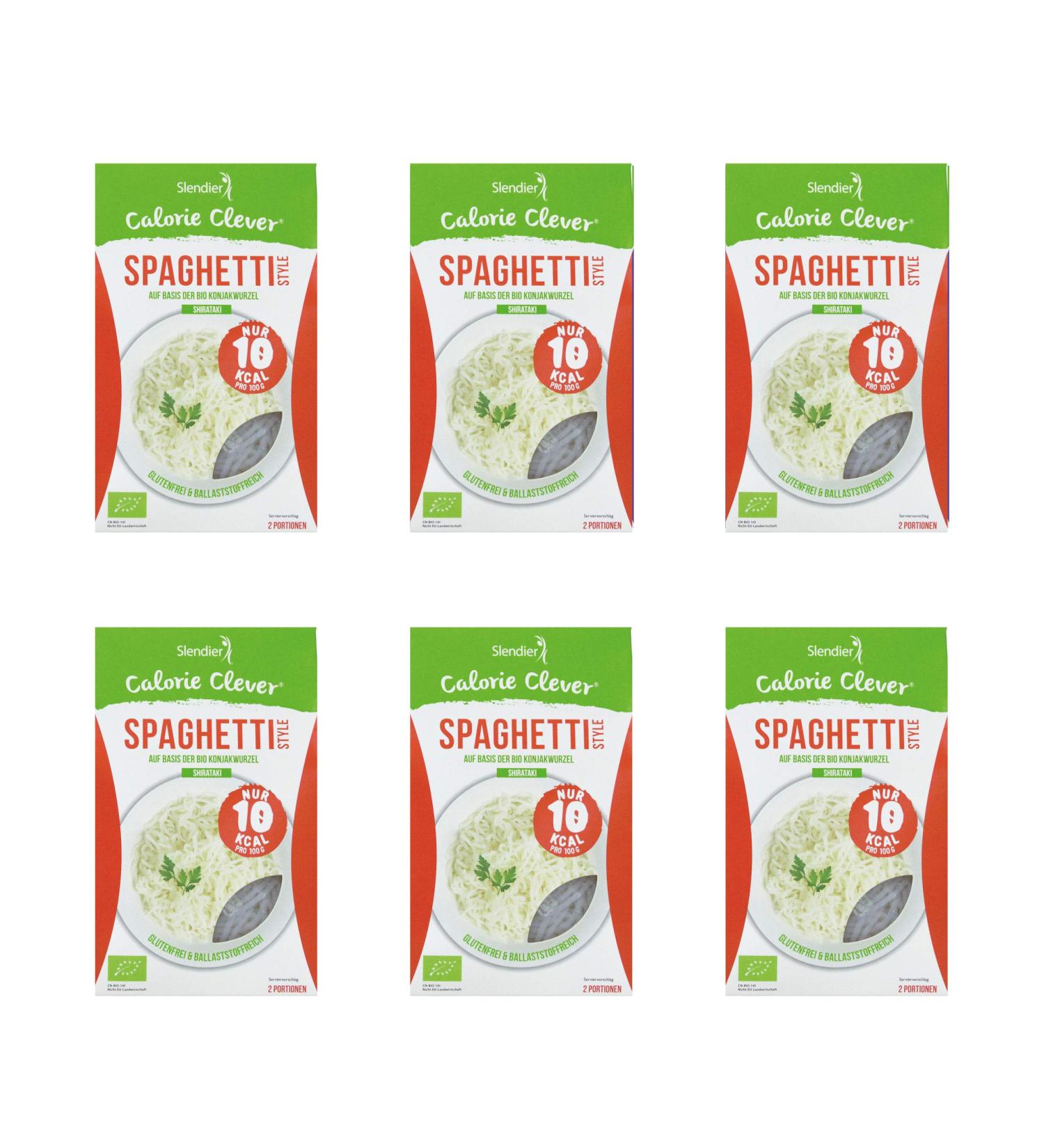 Buy 6x Slendier Organic Konjac Spaghetti 400g - Low Calorie & Healthy Pasta | International Shipping - Buy Online on SooperMarket.com