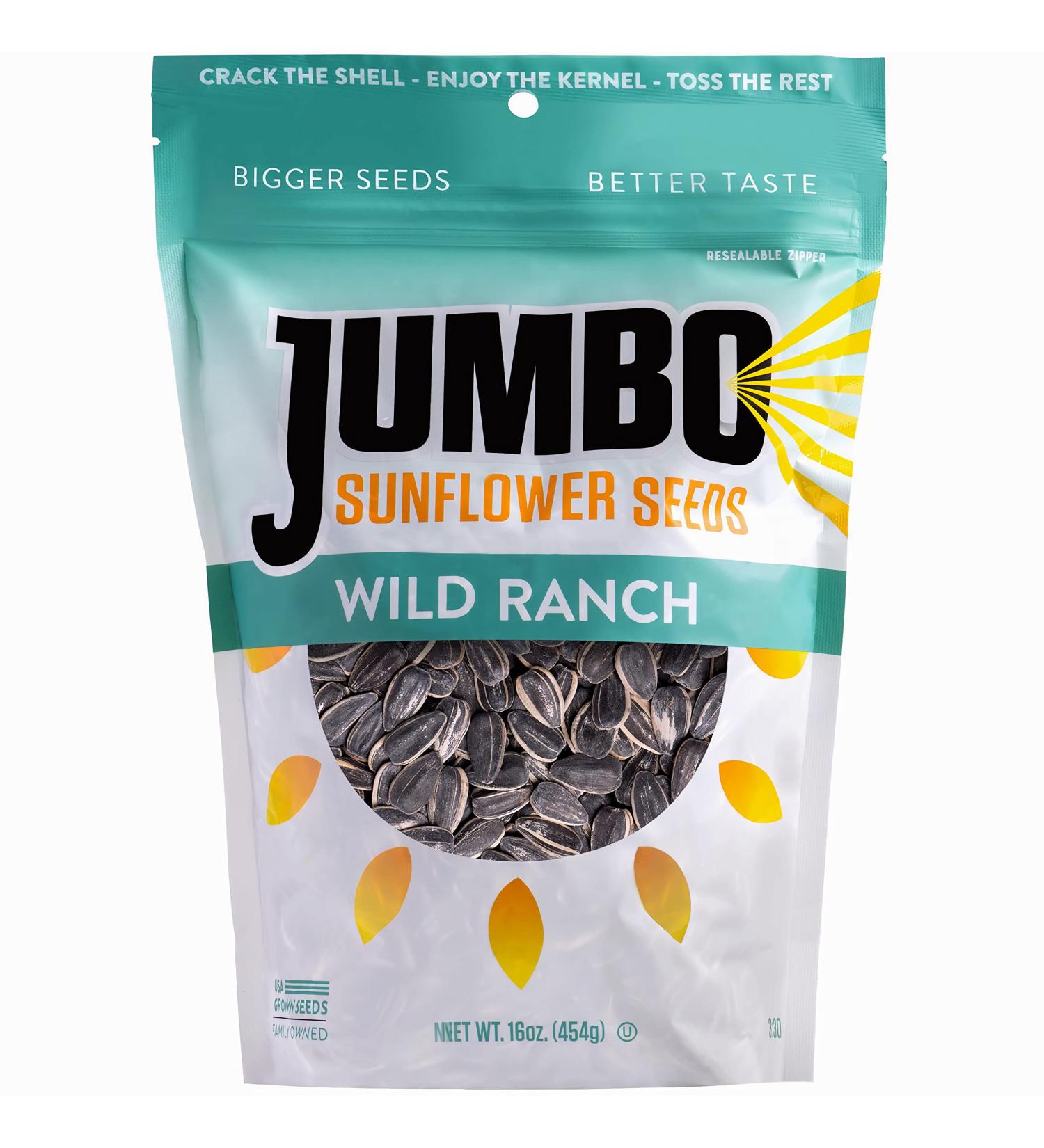 JUMBO SUNFLOWER SEEDS Ranch 16oz - Pack of 6 | Crunchy Snack - Buy Online on SooperMarket.com