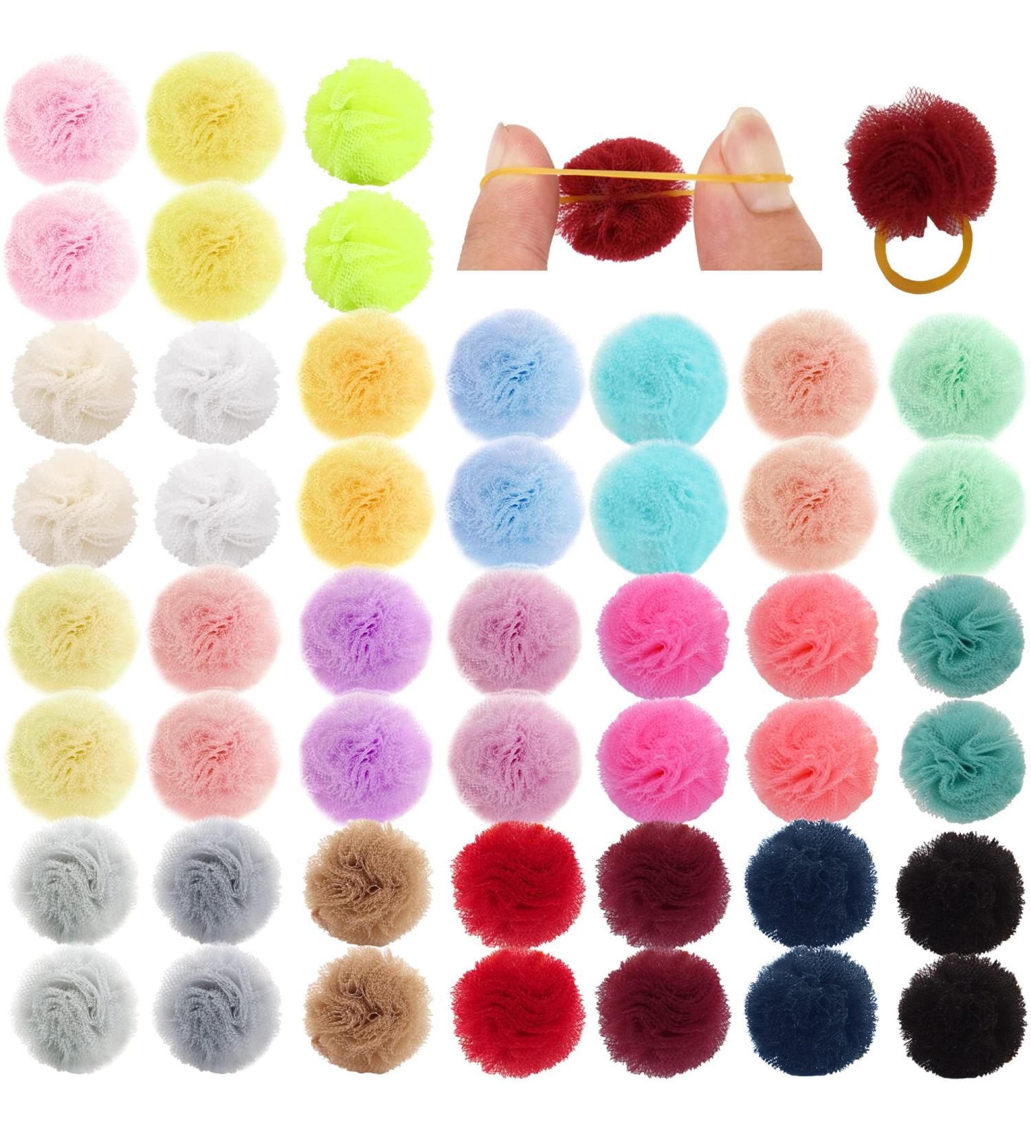 Qearl 48 Pcs Colored Ball Dog Ties Small Dog Bows - Pet Grooming Hair Accessories for Puppy & Cat - Buy Online on SooperMarket.com