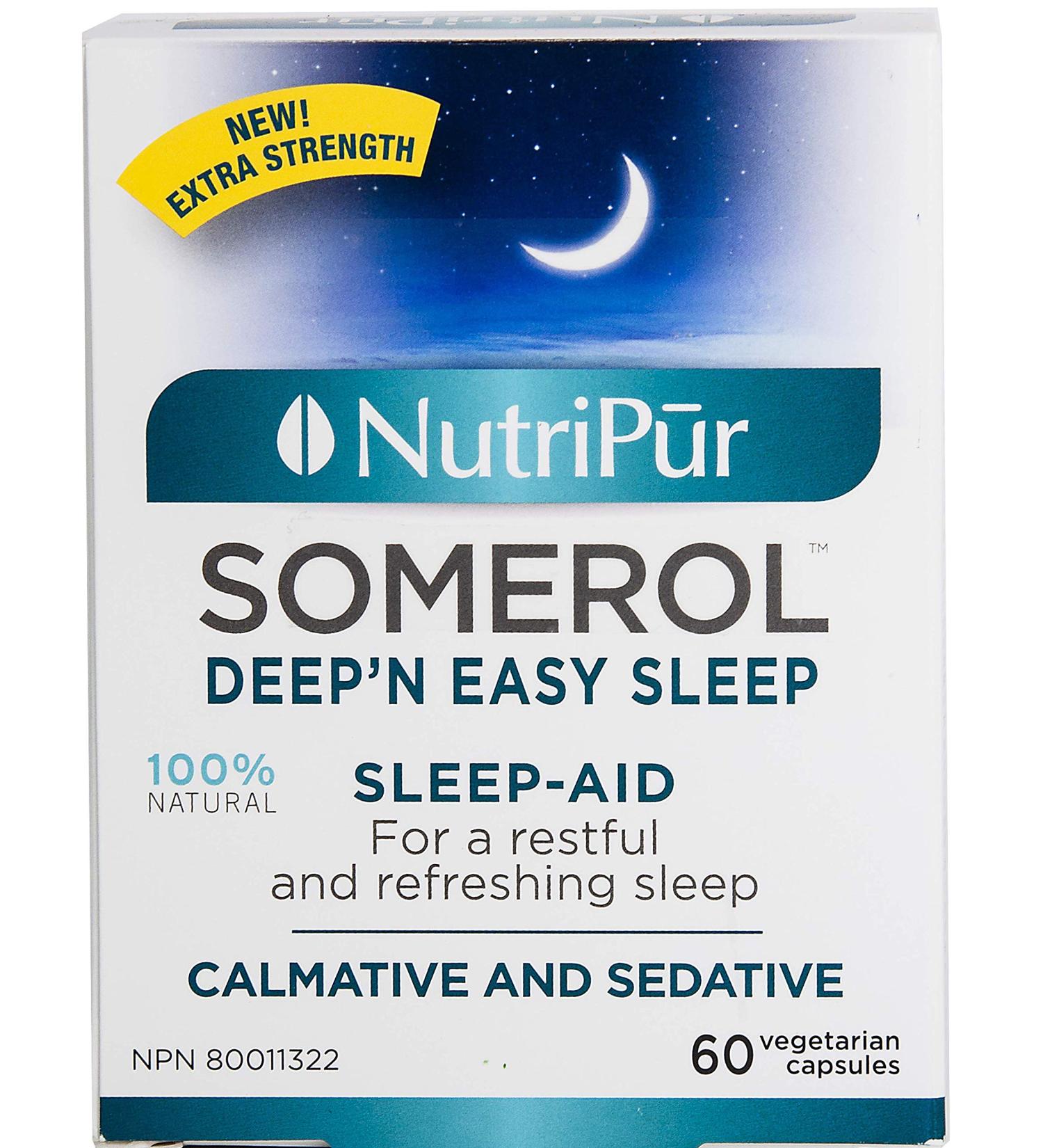 Nutripur Somerol - Sleep Aid 60 vegetarian capsules - Buy Online on SooperMarket.com
