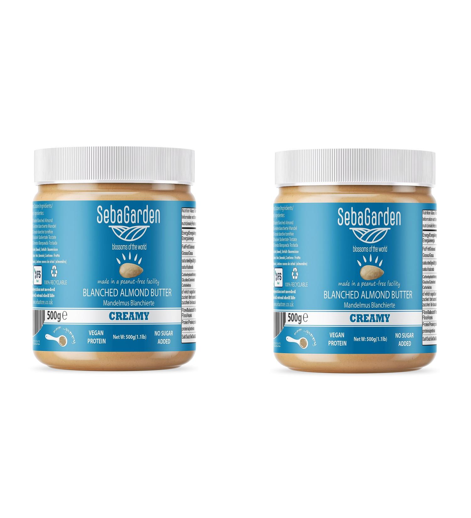 Buy Almondmus Blanched Almond Butter 1kg - Salt-Free Unsweetened Gluten-Free Vegan Paleo | Seba Garden - Buy Online on SooperMarket.com