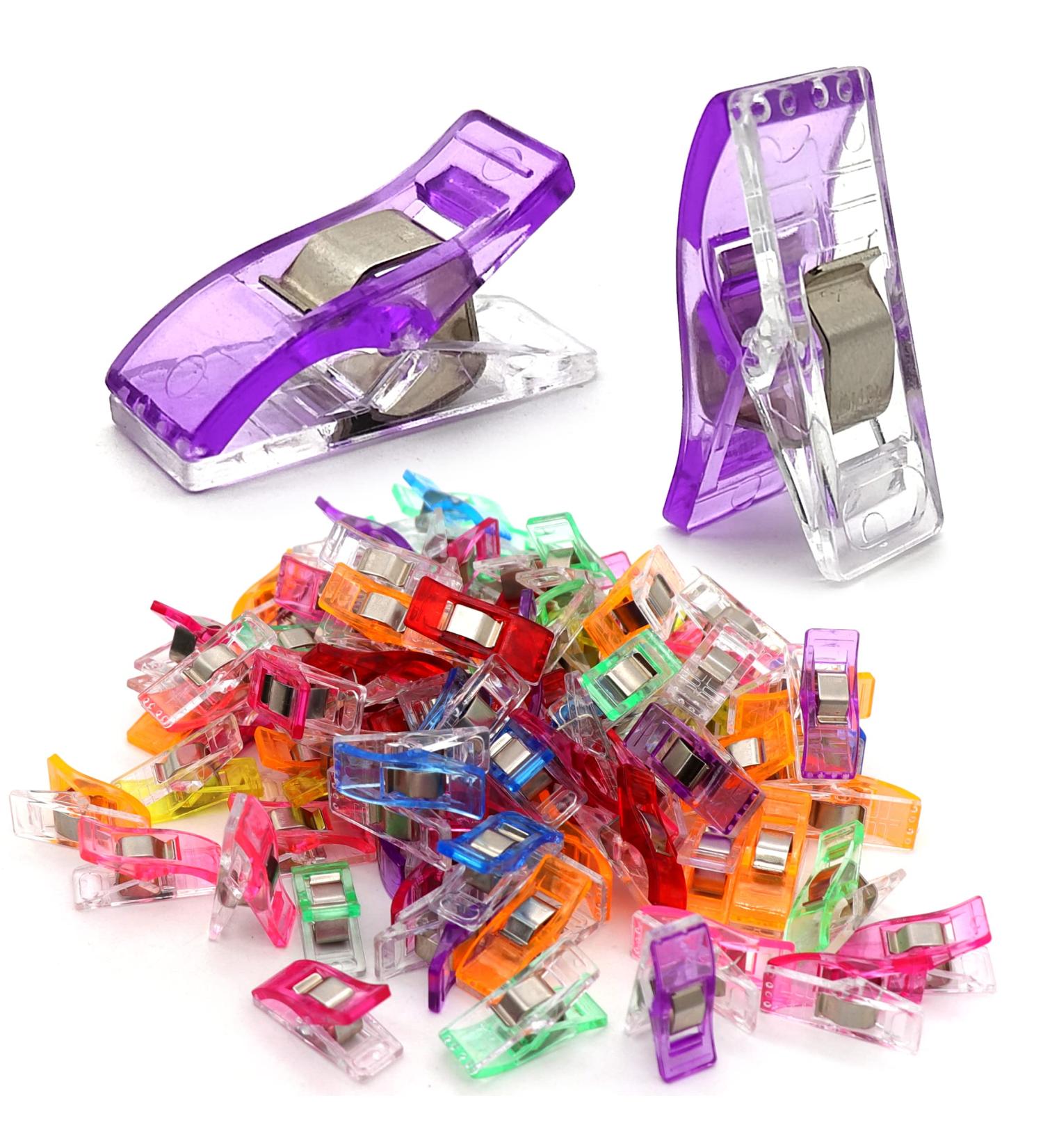 GMMA 120 Pcs Mix Colors Acrylic Sewing Clips - Premium Quilting Clips for Fabric - Storage Bag Clips for Crafts - Buy Online on SooperMarket.com