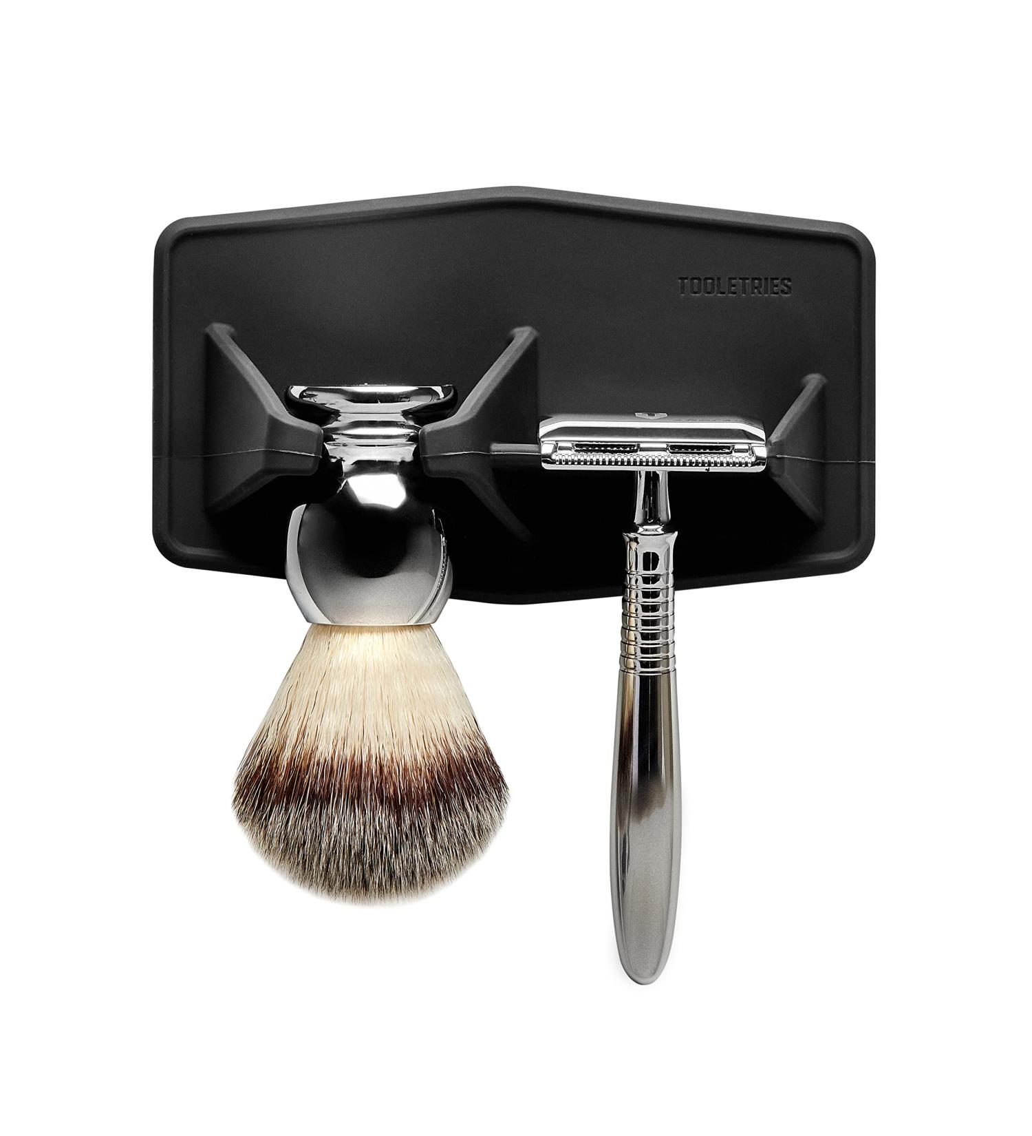 Tooletries Maverick Silicone Razor Brush Holder - Safety Razor Stand for Prolonged Shaving Brush Life (Charcoal) - Buy Online on SooperMarket.com