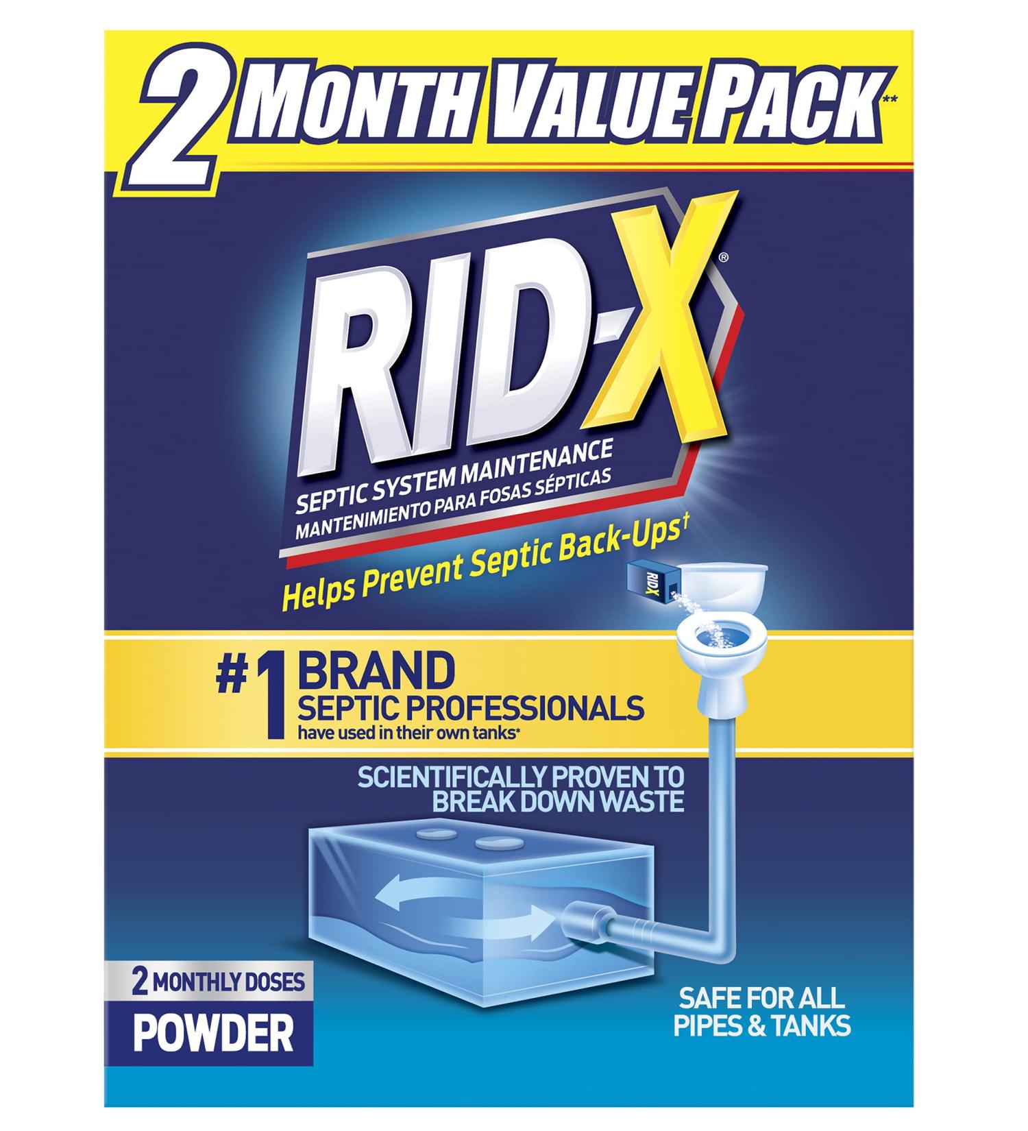 Rid-X Septic Tank Treatment Powder 19.6oz - Keep Your Septic System in Top Condition - Buy Online on SooperMarket.com