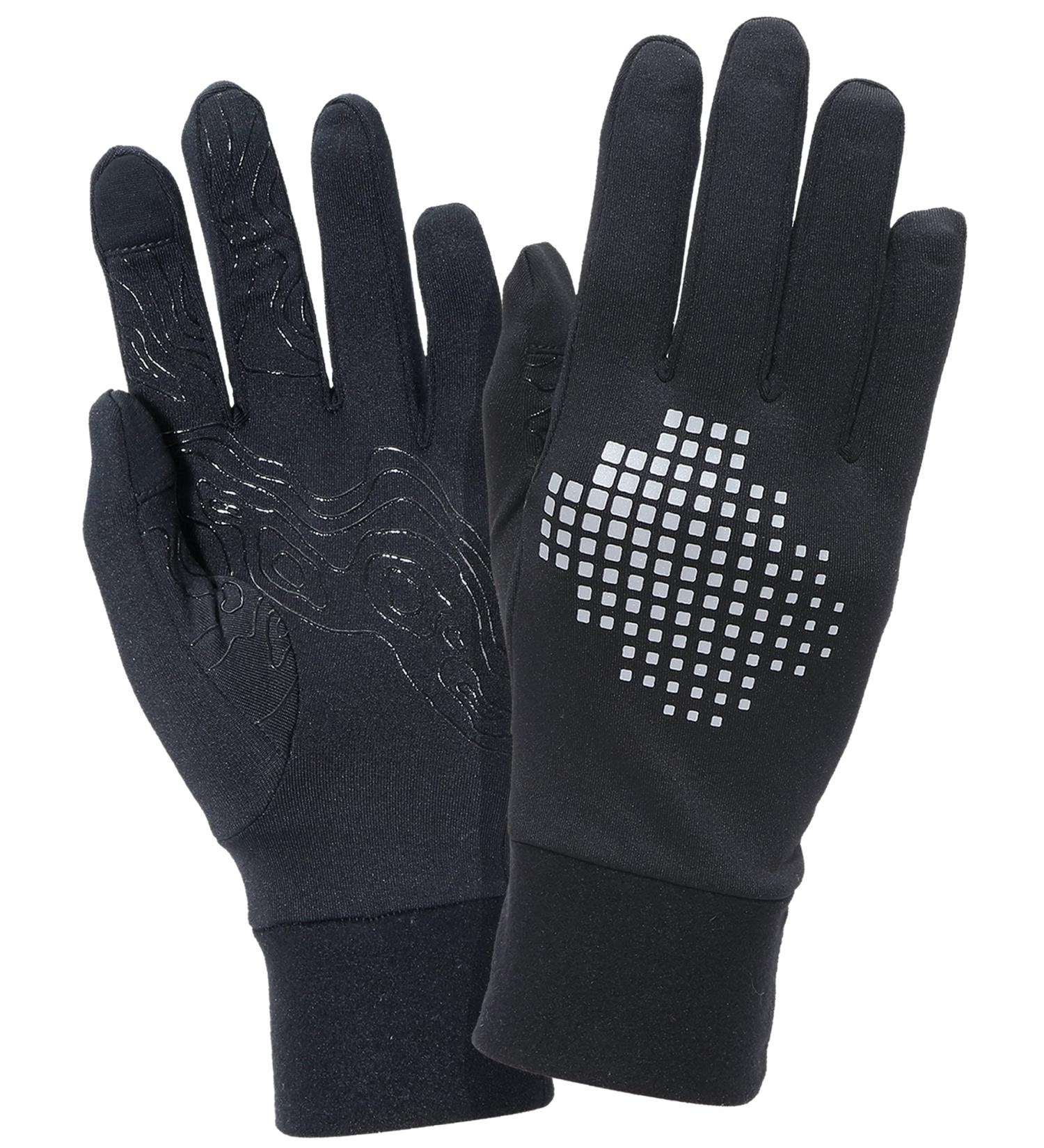 TrailHeads Lightweight Running Gloves with Touchscreen Fingers - Black/Reflective (Small) - Buy Online on SooperMarket.com