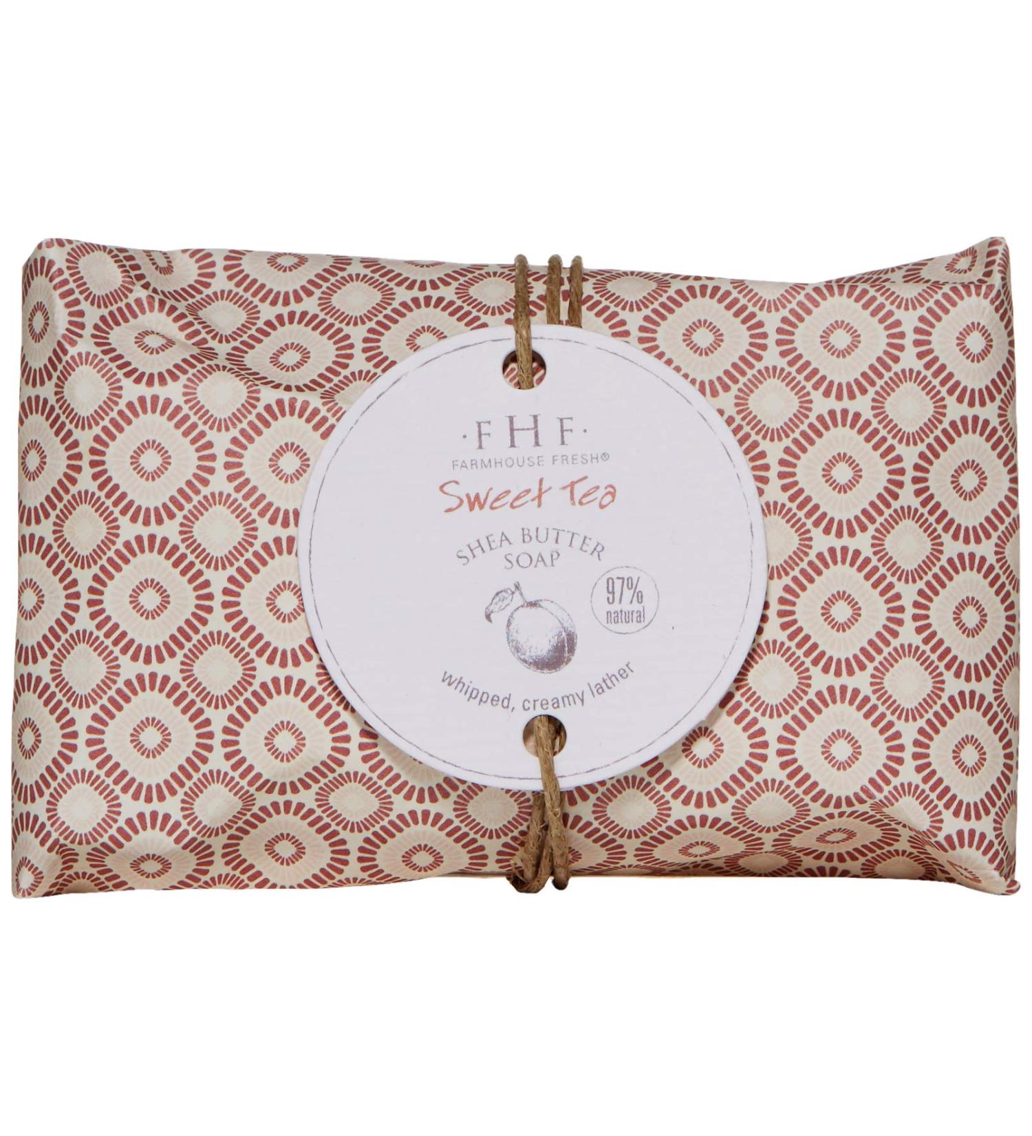 FarmHouse Fresh Sweet Tea Shea Butter Soap Peach Ginger 5.25 oz. - Luxurious Natural Skincare - Buy Online on SooperMarket.com
