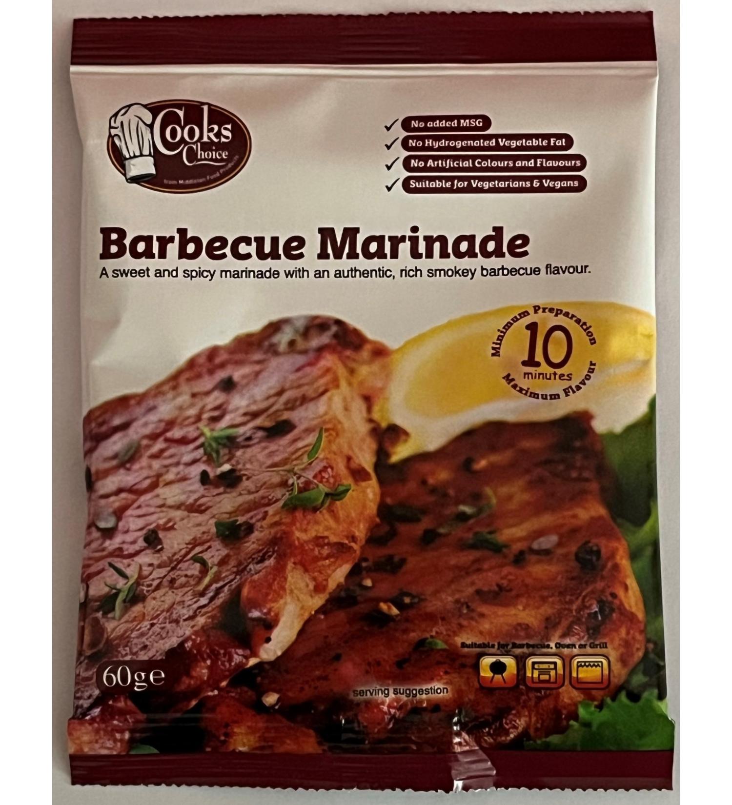 Cooks Choice BBQ/Barbecue Marinade/Seasoning/Flavoring/Glaze/Meat Rub 60 Grams