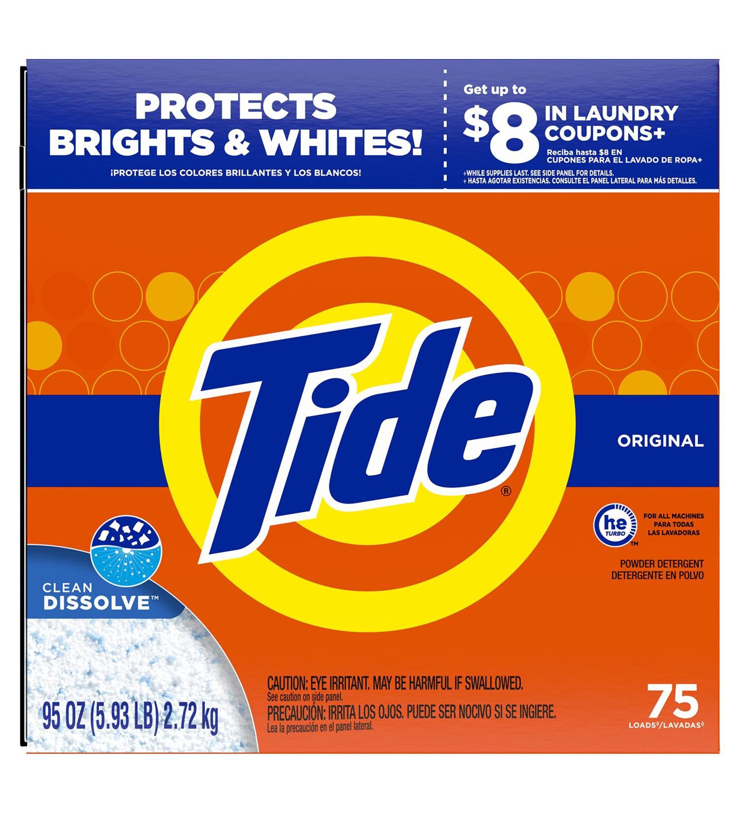 Tide Original HE Turbo Powder Laundry Detergent - 95 Oz (Pack of 1) - Buy Online on SooperMarket.com